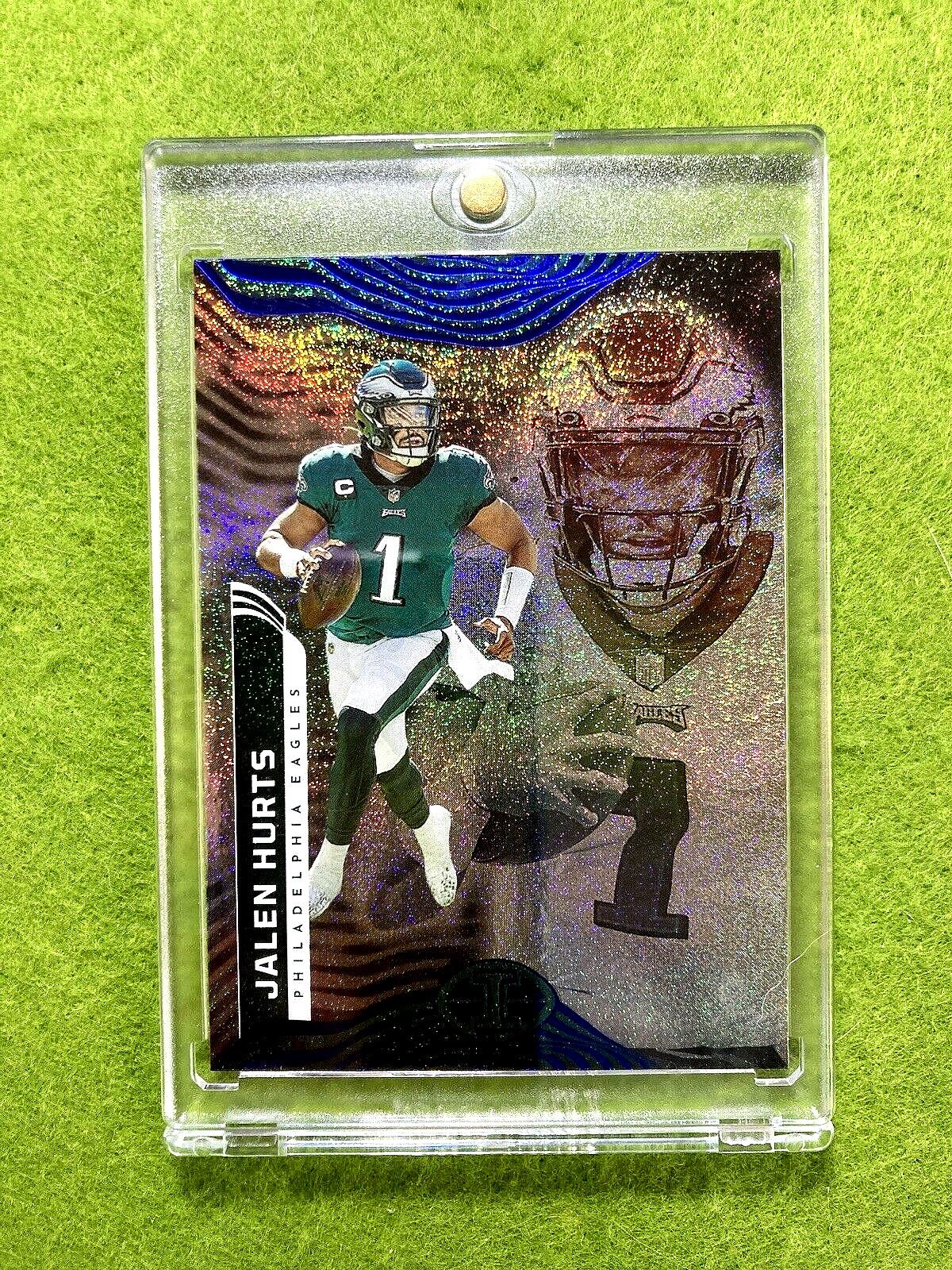 Jalen Hurts WHITE SPARKLE PRIZM DOTS CARD 2022 JALEN HURTS Illusions EAGLES SP