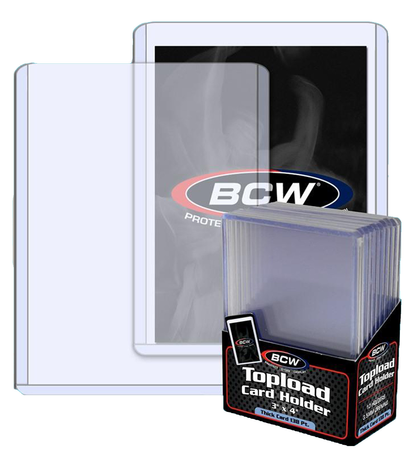 30 BCW 138pt Toploaders 3.5mm Thick Trading Card Holder Sports Jersey Topload