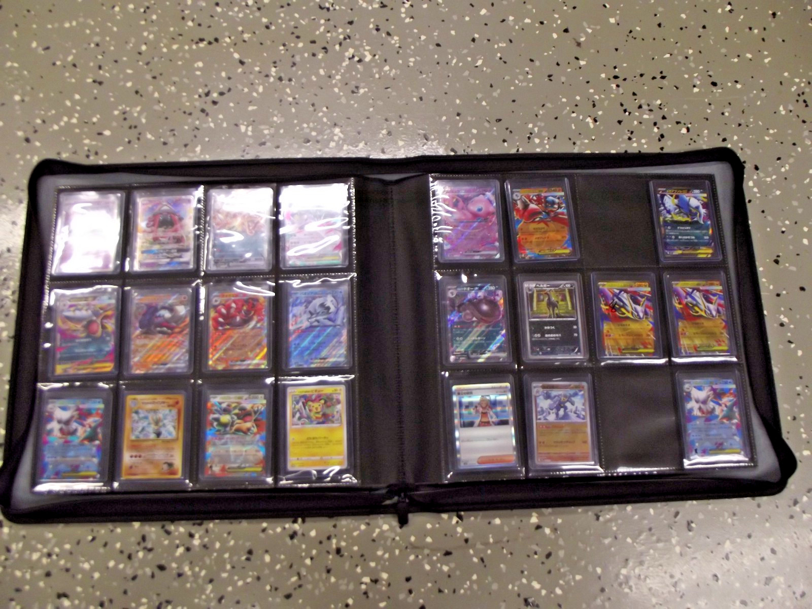 Top Loader BINDER 12 Pocket 384 CARDS 16 Pages Trading Card Album Red Purple Blk