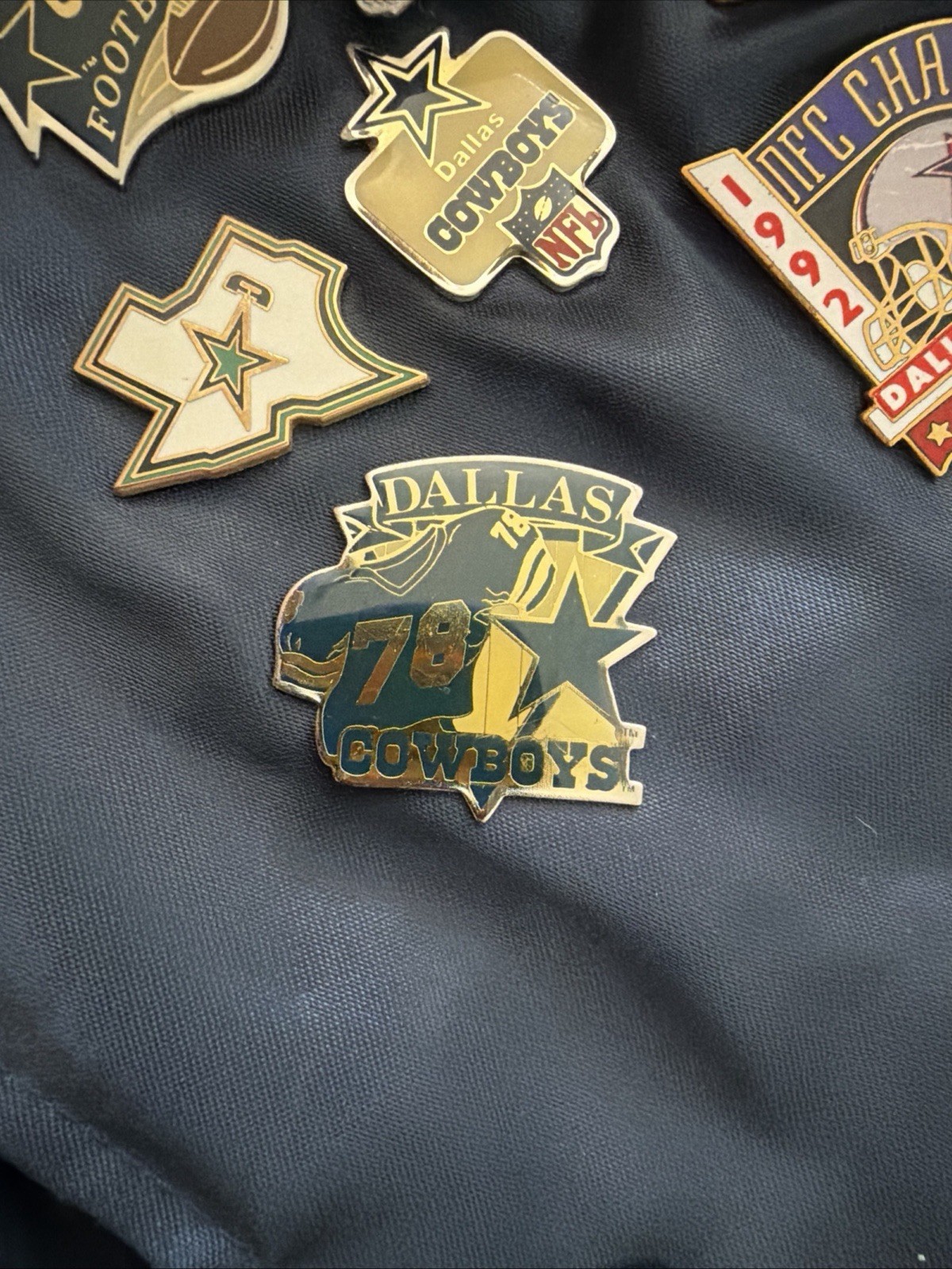 Vintage Dallas Cowboys Jacket With Pin Collection