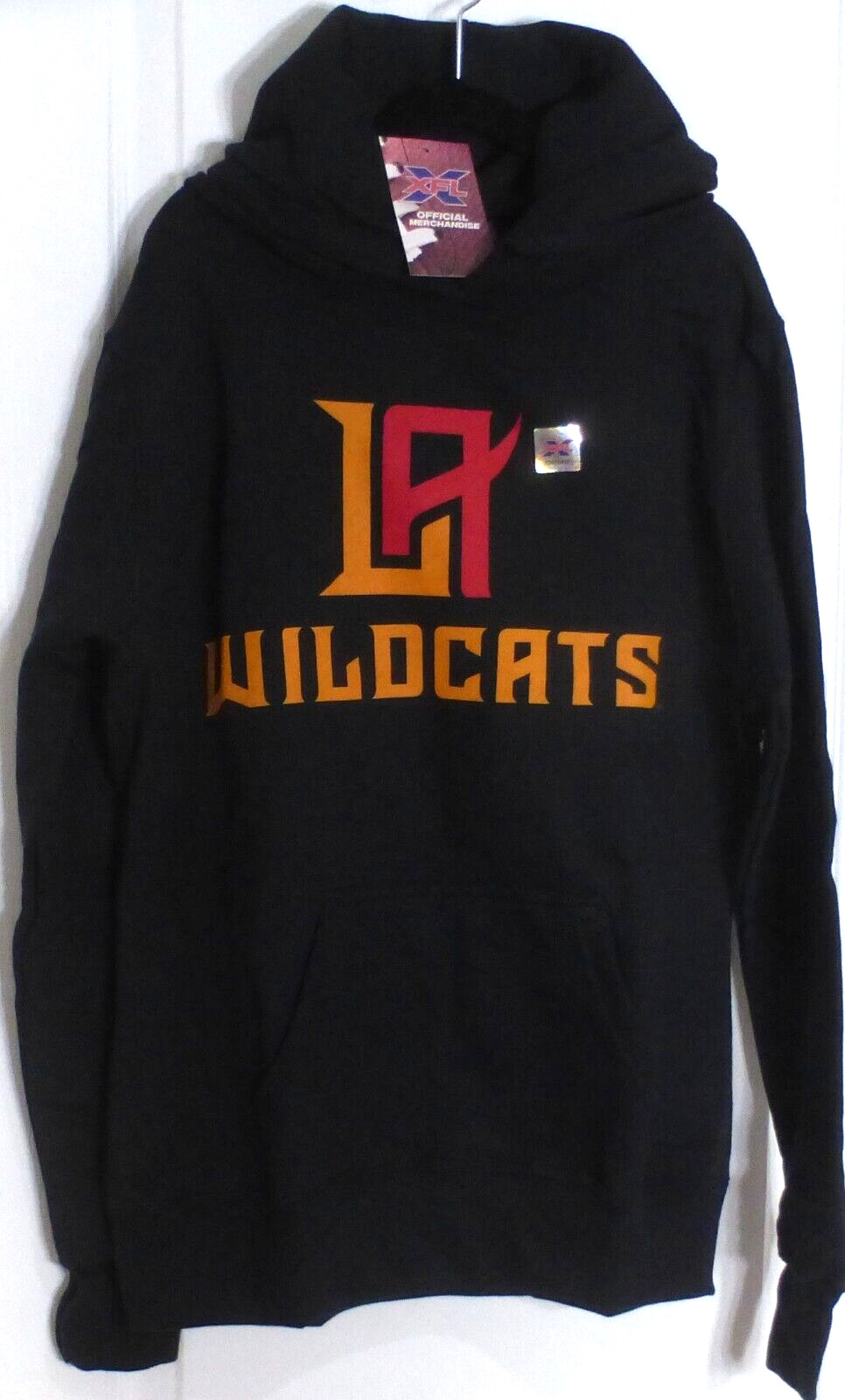 LA WILDCATS Football Ladies Pullover Hoodie Sweatshirt, XFL,Black, Sz Small, NWT