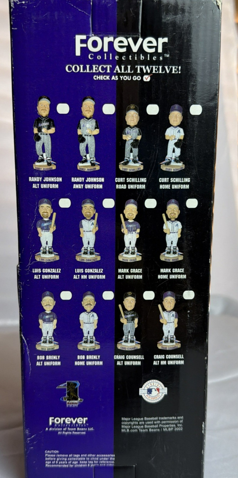 Randy Johnson Legends Of The Diamond White Pin-striped #2961/10,000 Bobble Head