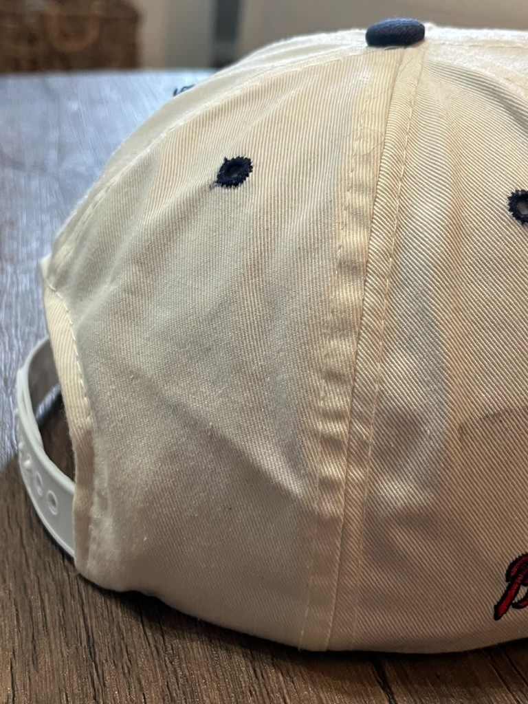 Vintage Atlanta Braves White Blue American Needle Snapback Hat Embroidered