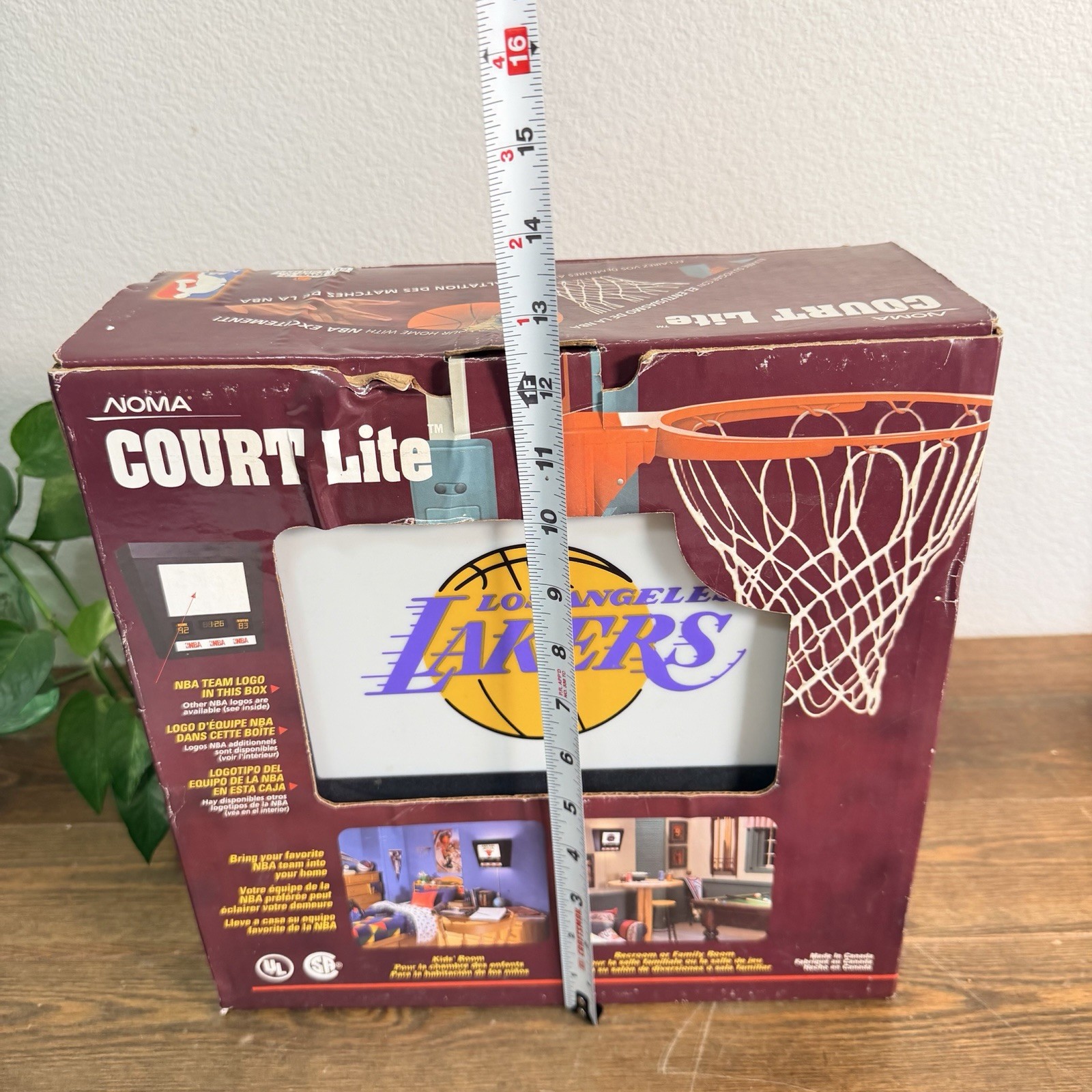 NOMA NBA Hanging Court Lite Los Angeles Lakers Man Cave Vintage