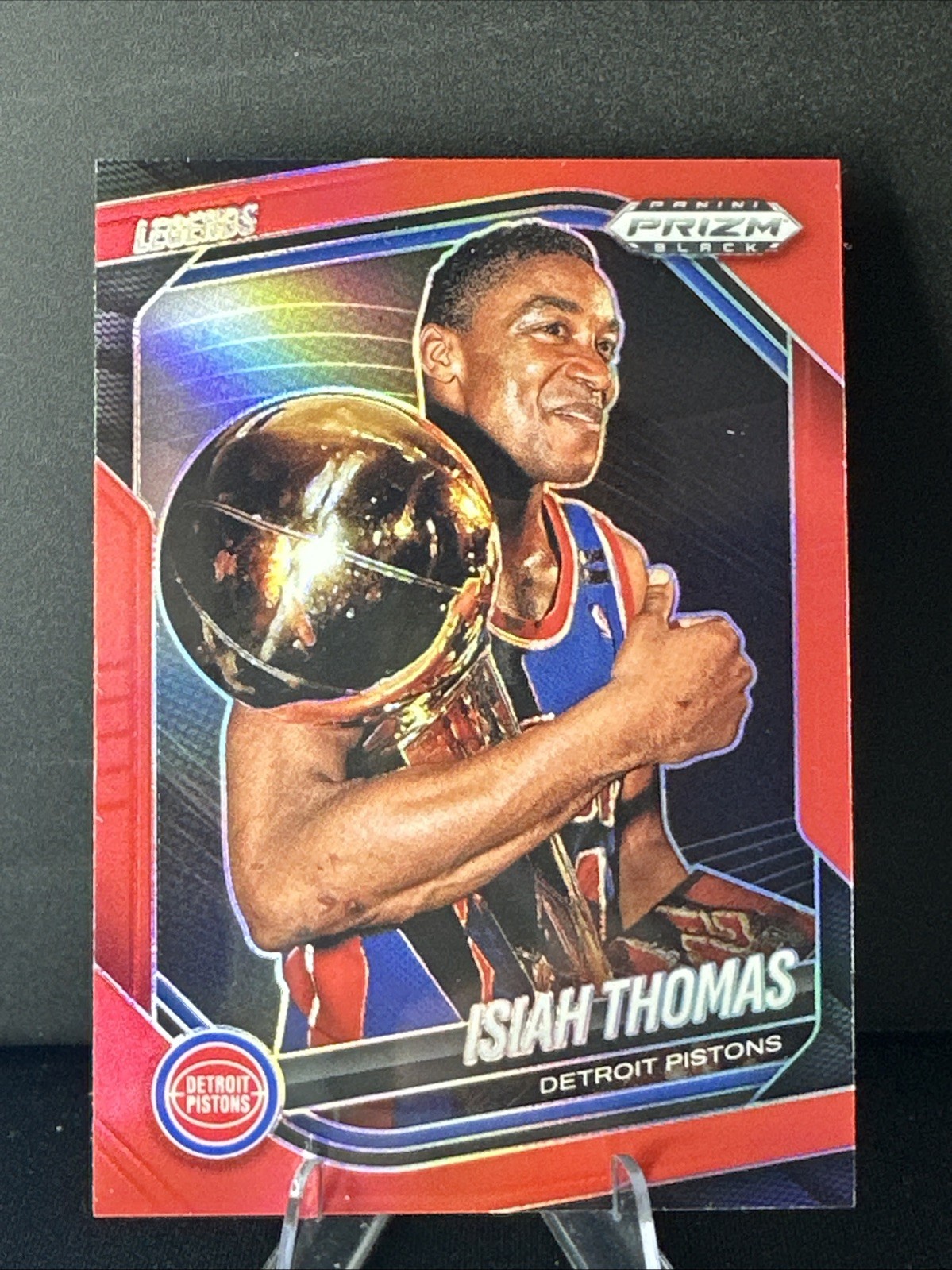 2024-25 Panini Prizm Black – Legends Isiah Thomas #293 Red Prizm /299