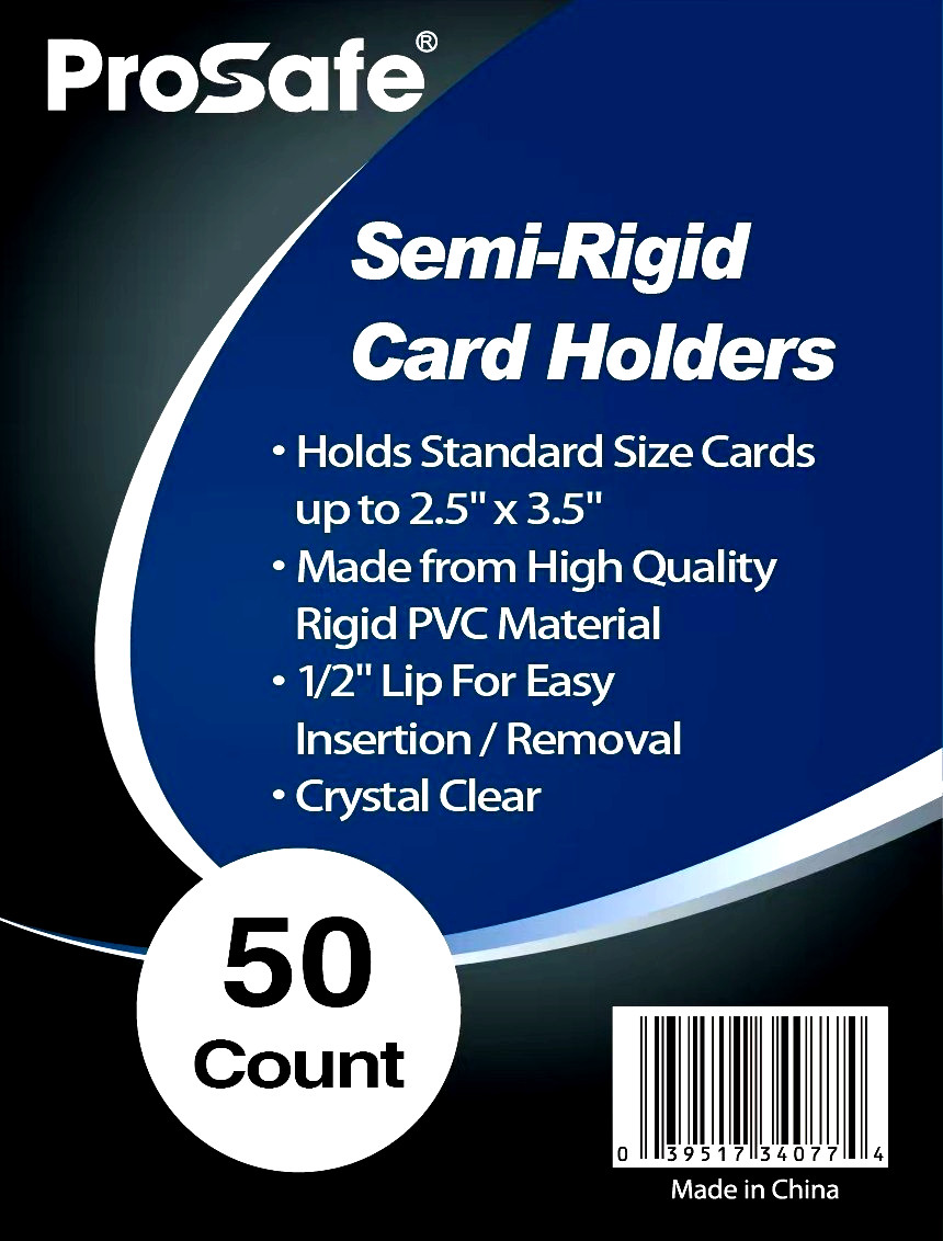 2000 PRO SAFE Regular Size Semi-rigid Card Holders – Wholesale – Free Shipping