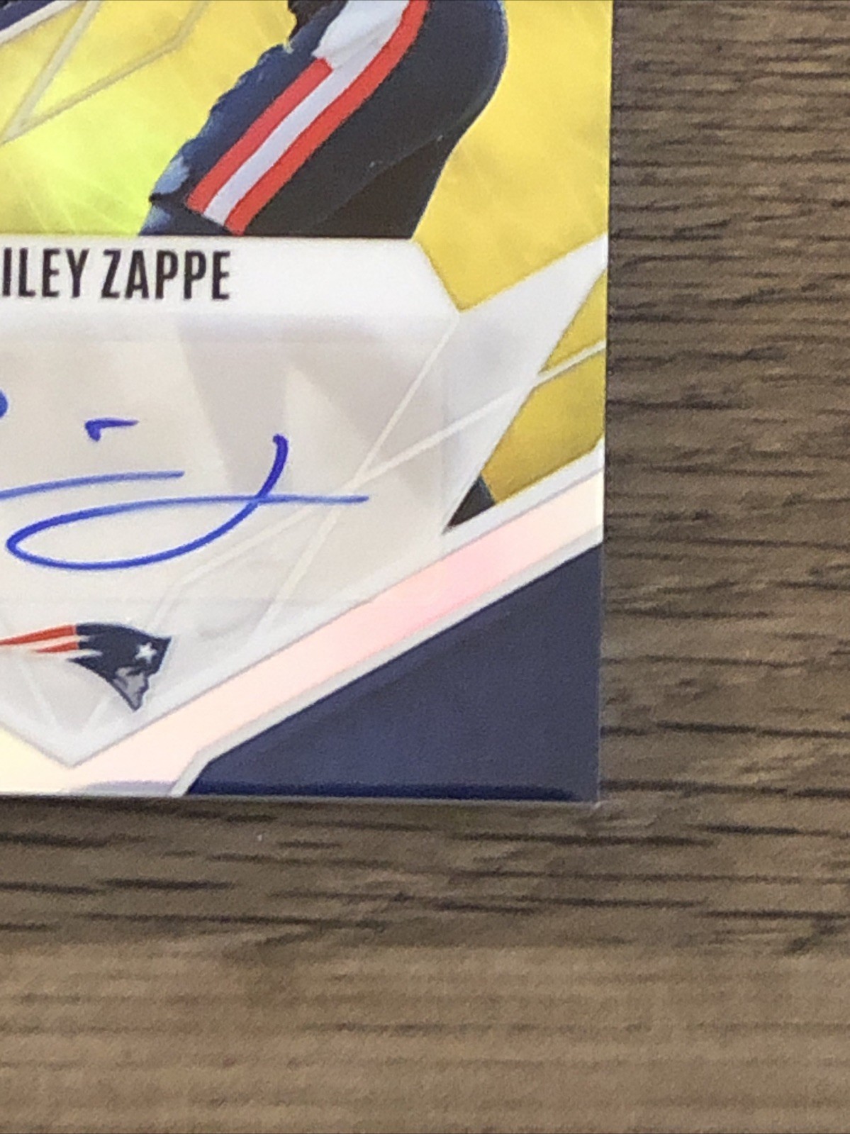 2022 Panini Phoenix Football – Bailey Zappe #RJA-BZ RPA Yellow /75 (AU, MEM, RC)