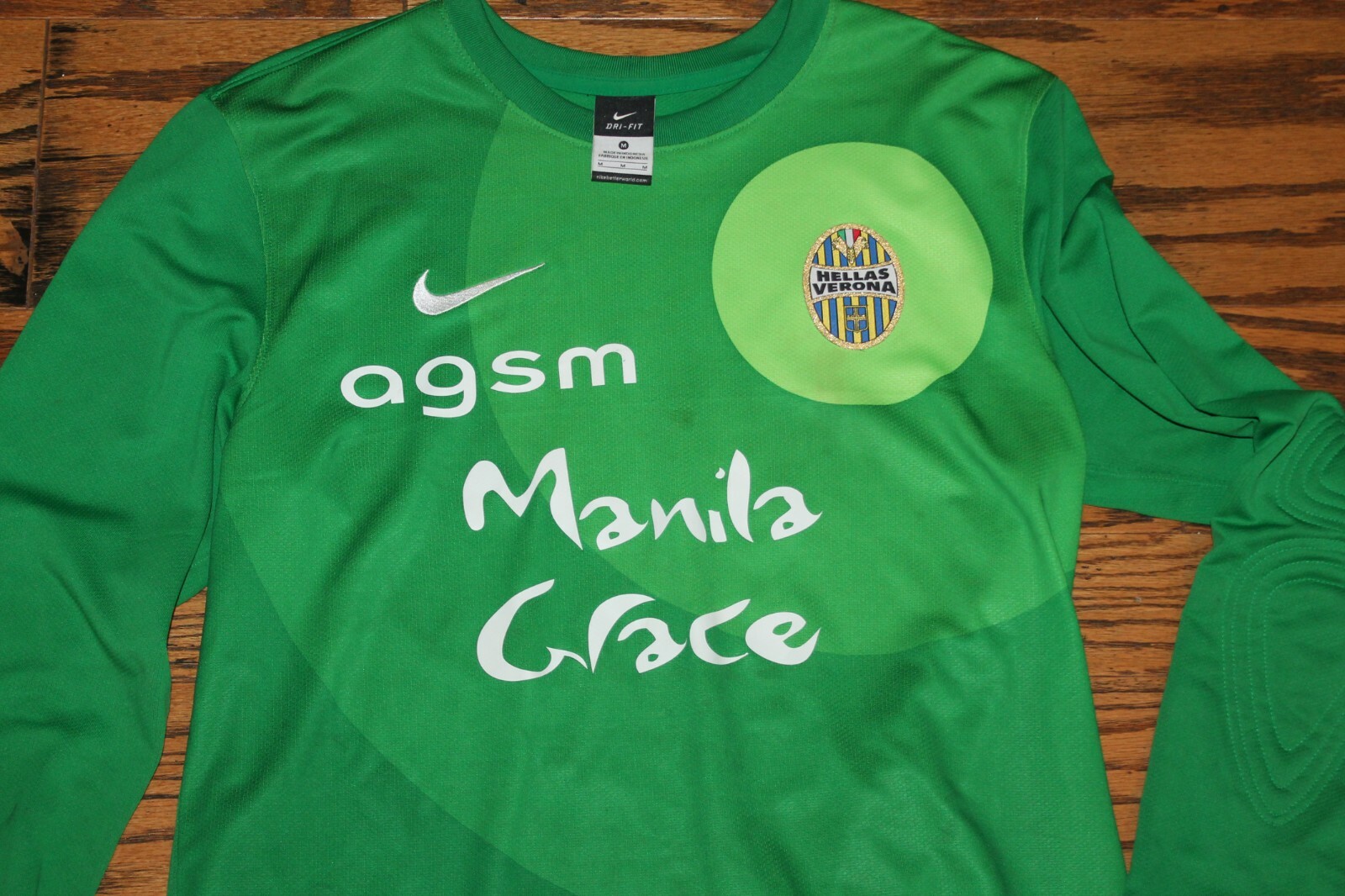 Hellas Verona Long Sleeve Goalie Soccer Jersey Padded Elbows 2013-14 Nike Size M