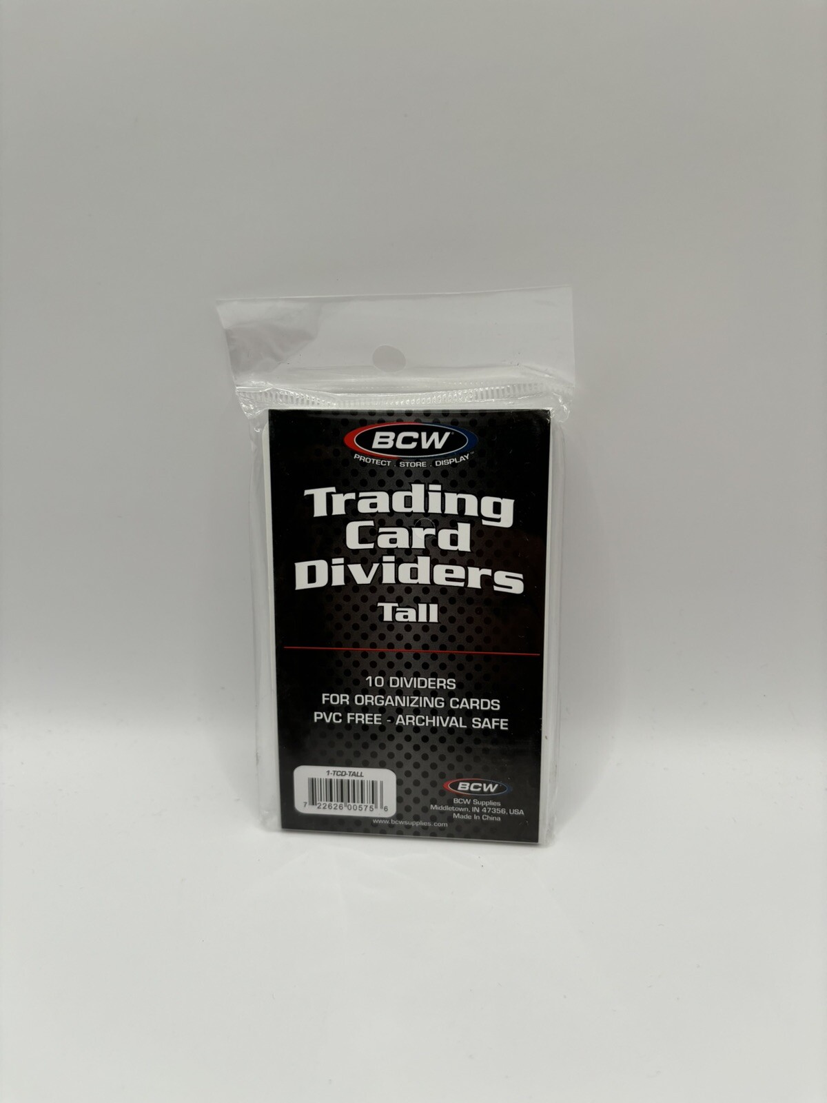 BCW Tall Trading Card Dividers -2 11/16” X 4 1/4”, 10 Dividers.