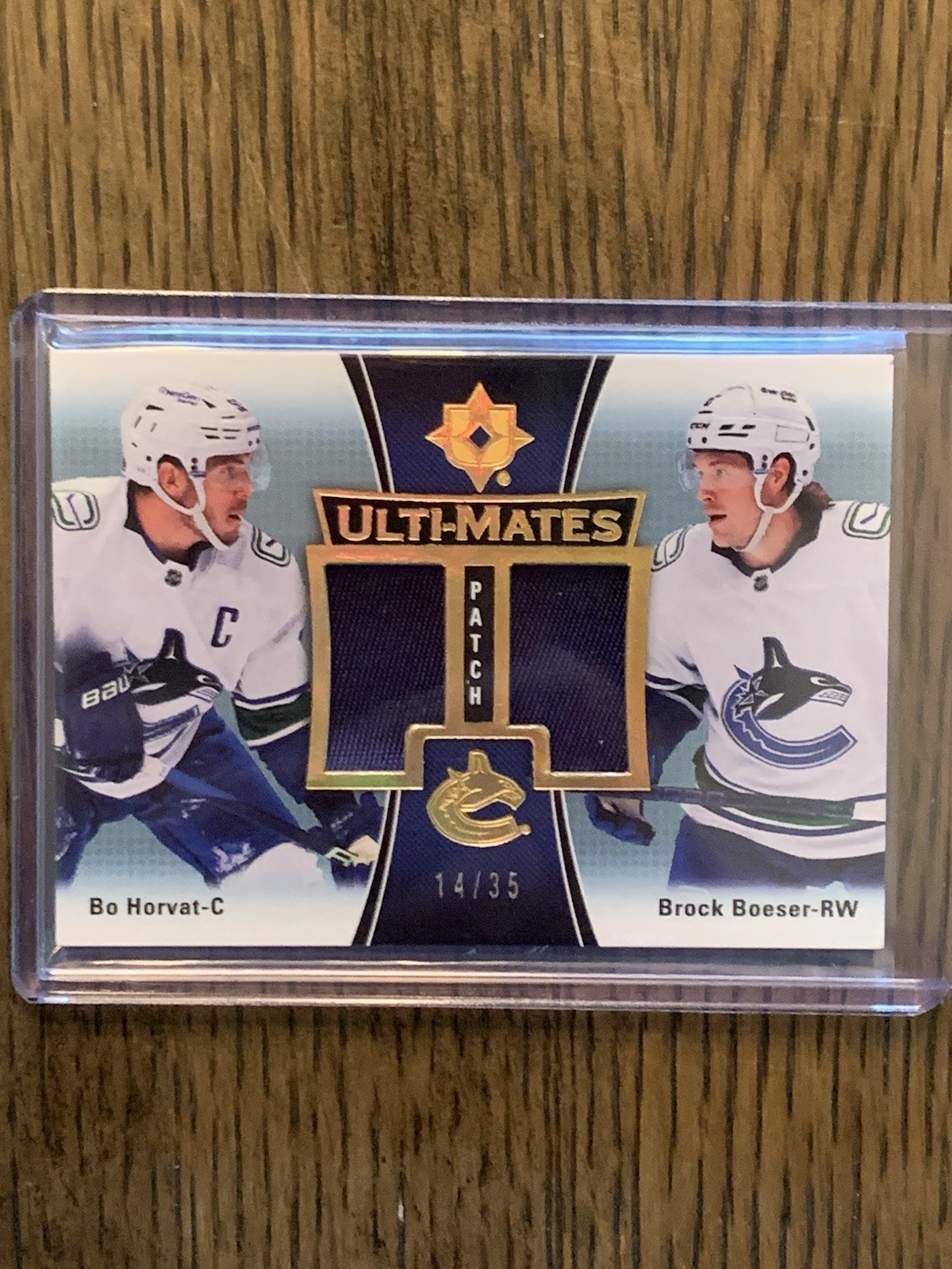 22-23 Ultimate Collection- Ulti-Mates Patch Bo Horvat / Brock Boeser #UTM-HB /35