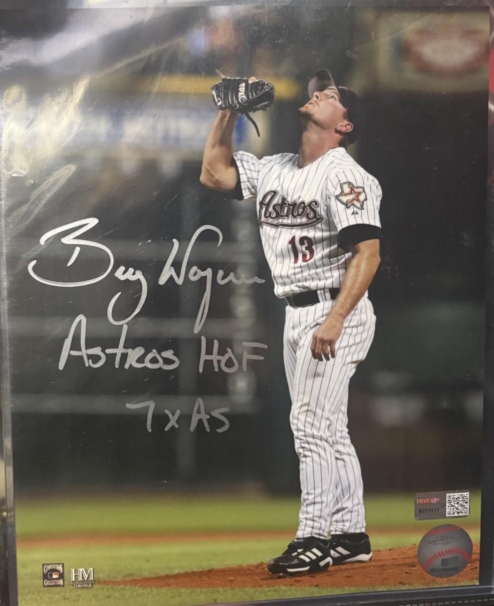 Billy Wagner Singed 8×10 picture inscribed “ASTROS HOF”, “7X AS” 🔥