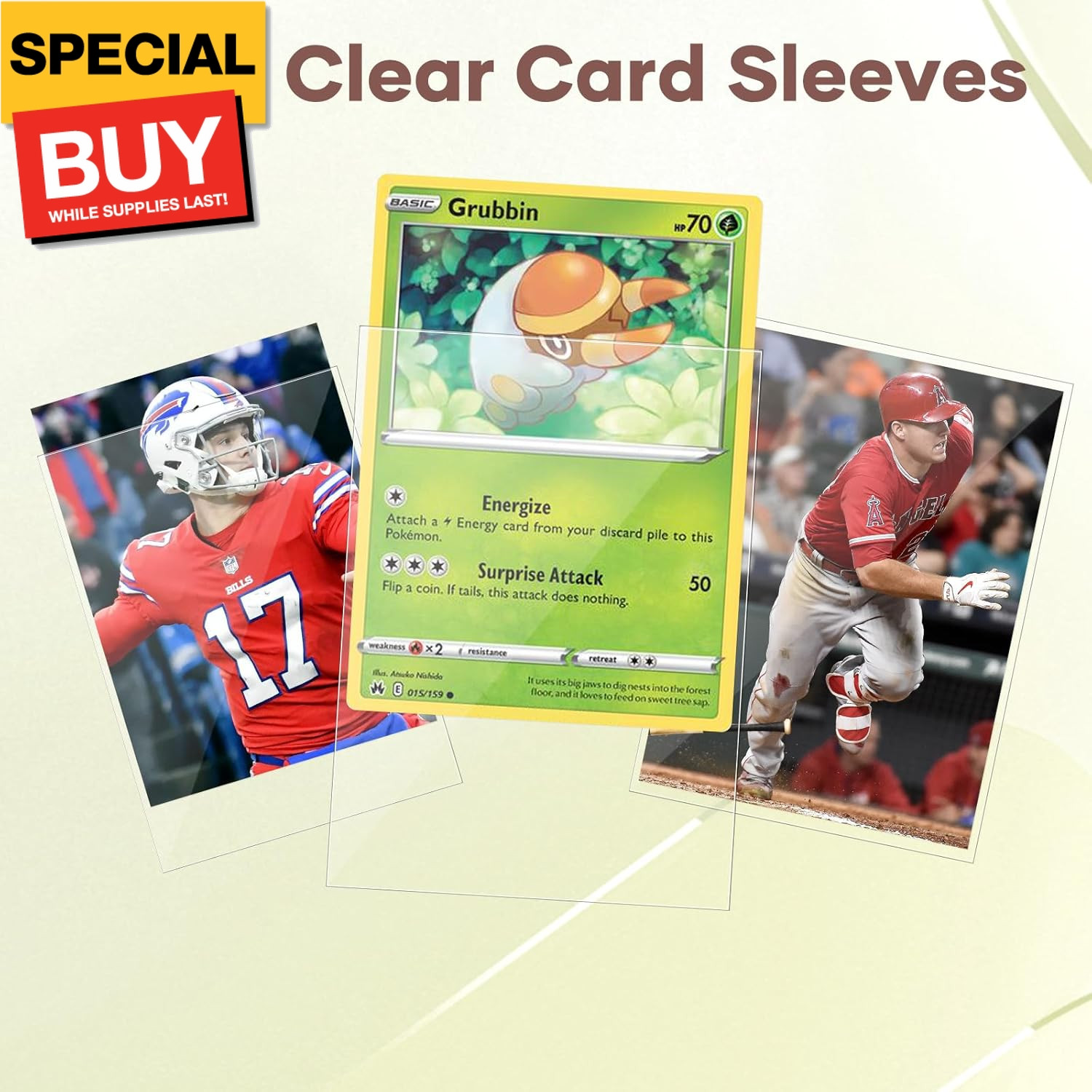 600 Count Card Sleeves, Clear Soft Trading Card Sleeves, Polypropylene (PP), Fit