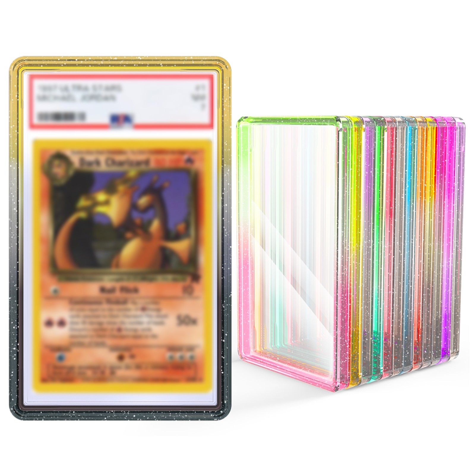 Graded Card Slab Bumper Case For PSA/CGC 35PT Gradient Protective Cover Soft TPU