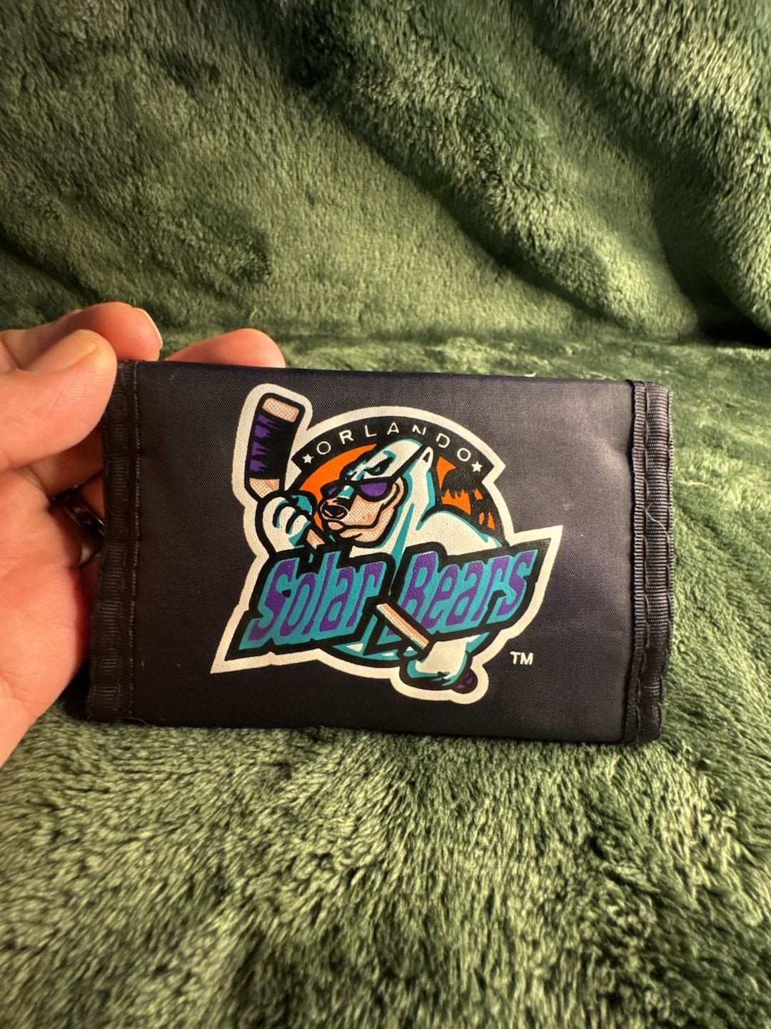 Vintage Orlando Solar Bears IHL Hockey Nylon Tri-Fold Wallet
