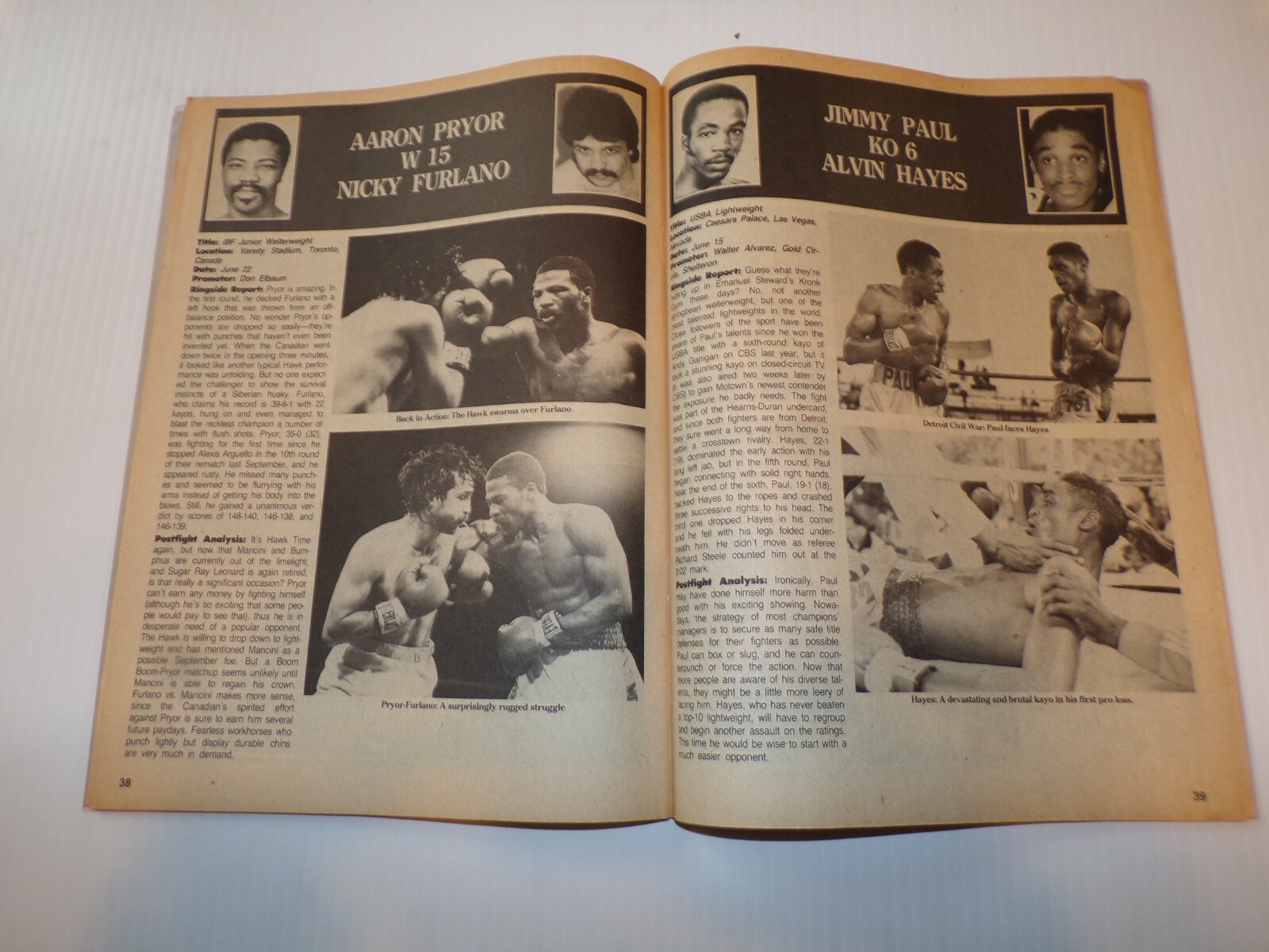 1984 BIG BOOK OF BOXING Magazine 60 Days of Title Action Nov. Edition