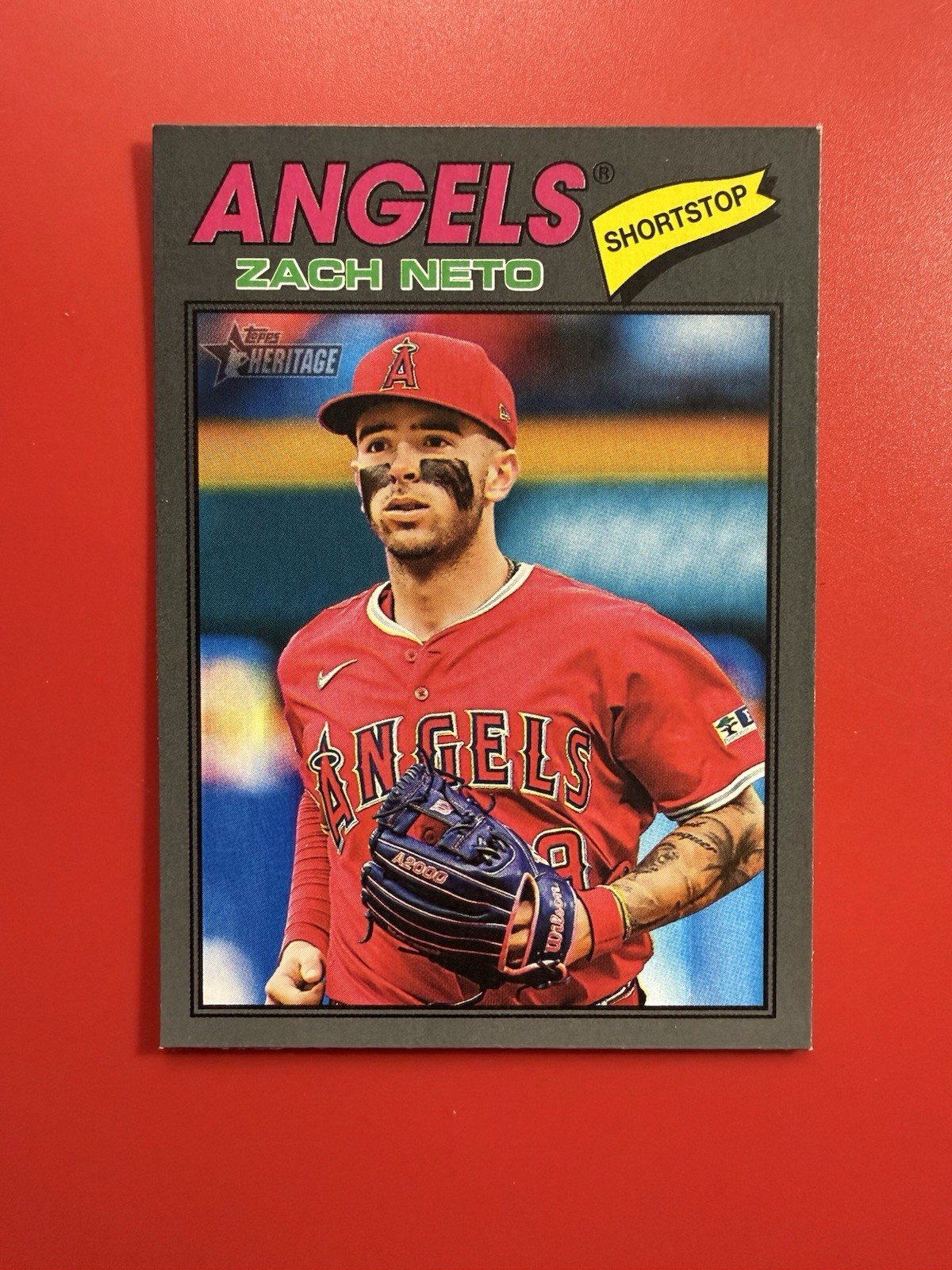 2026 Topps Heritage Zach Neto Dark Gray Bordered #188