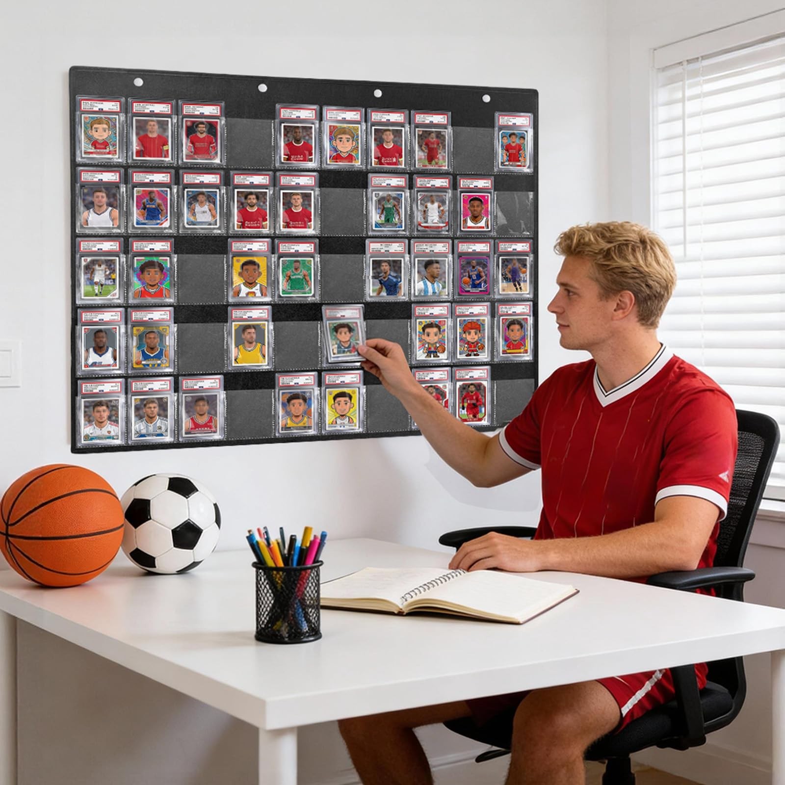 Trading Card Display Hanging Bag Holder For PSA Graded Sports Cards Cases 50PK