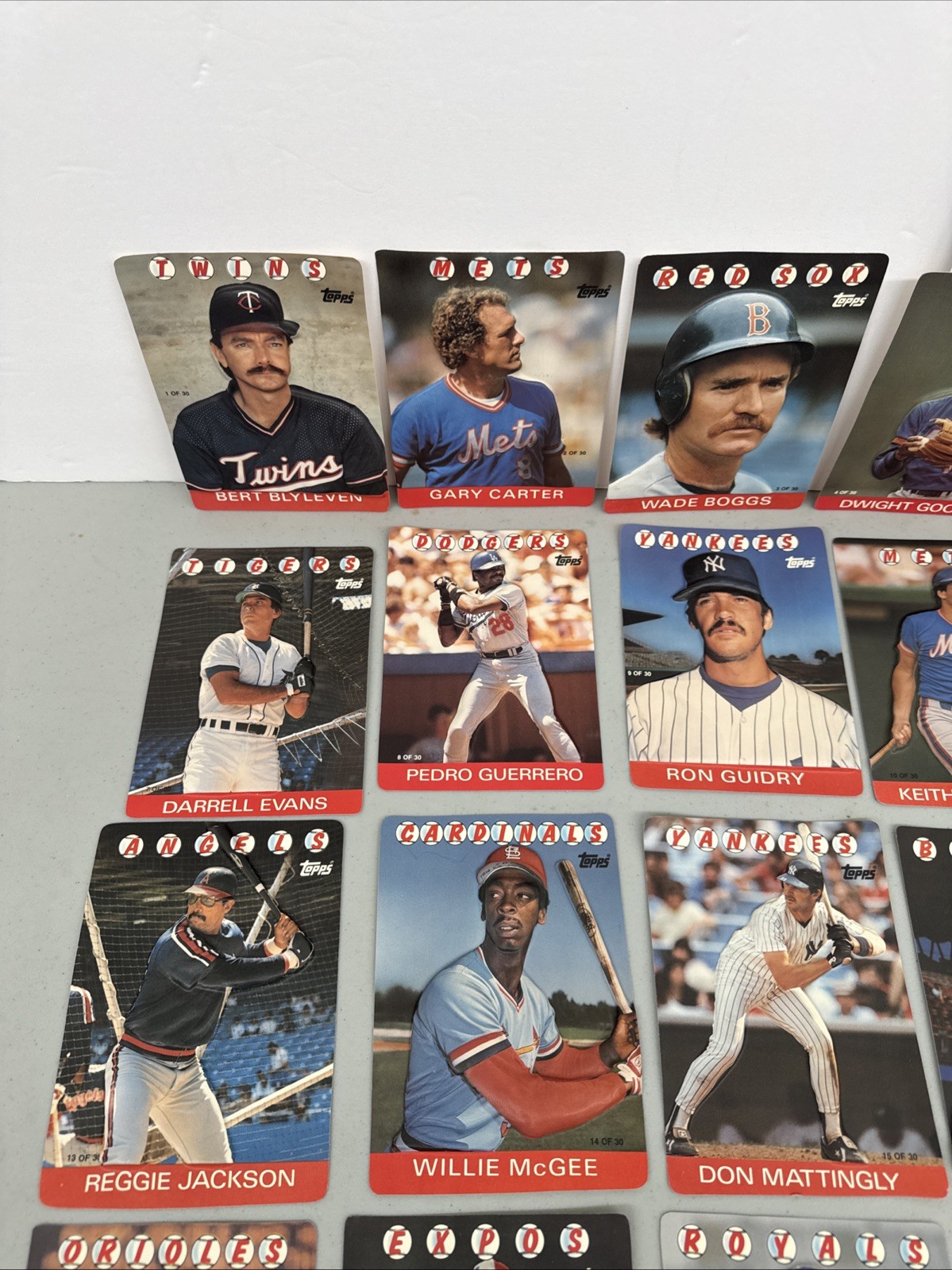 1986 Topps 3D 3-D Baseball Stars Complete Set 1-30 With Original Box