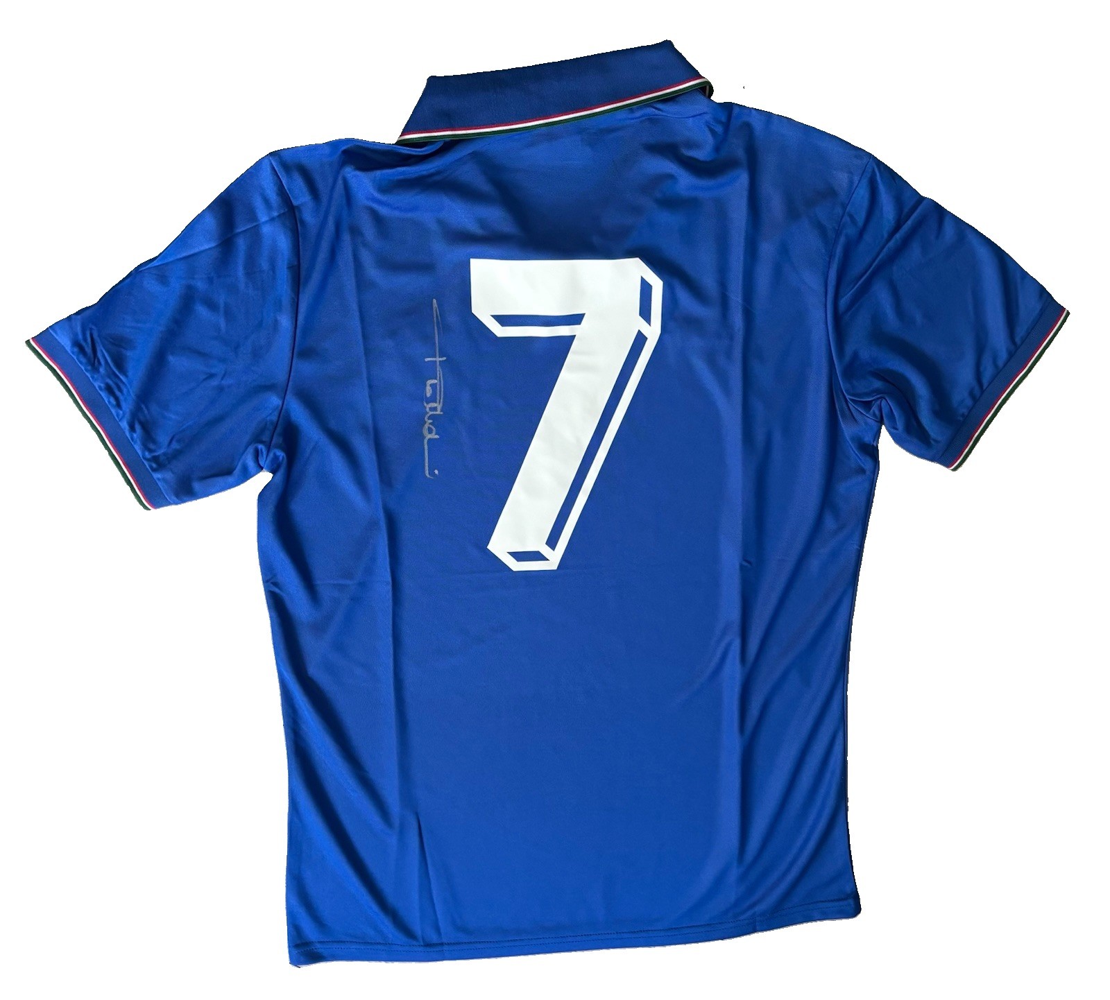 PAOLO MALDINI Rare Hand Signed Retro 1990 Italy National Team Shirt #7 PROOF/COA