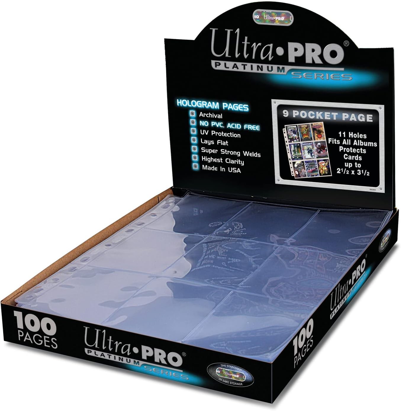 Ultra Pro 9 Pocket Pages Platinum Series 209D (100ct)