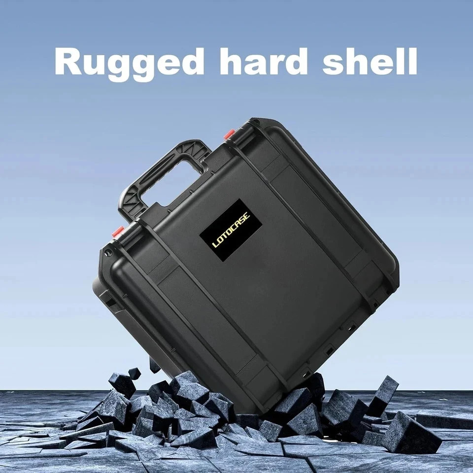 Lotocase water resistant hardcase 12 7/8″ by 10 3/4″ by 5″ customizable foam in