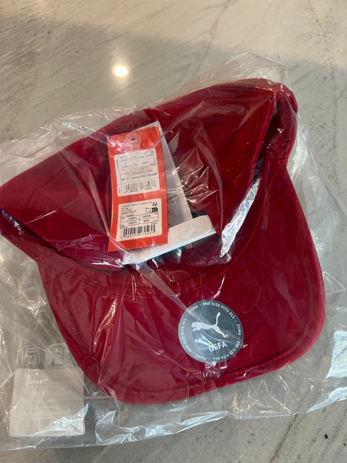 Scuderia Ferrari Lewis Hamilton 2025 Cherry Red Puma Driver Hat NEW