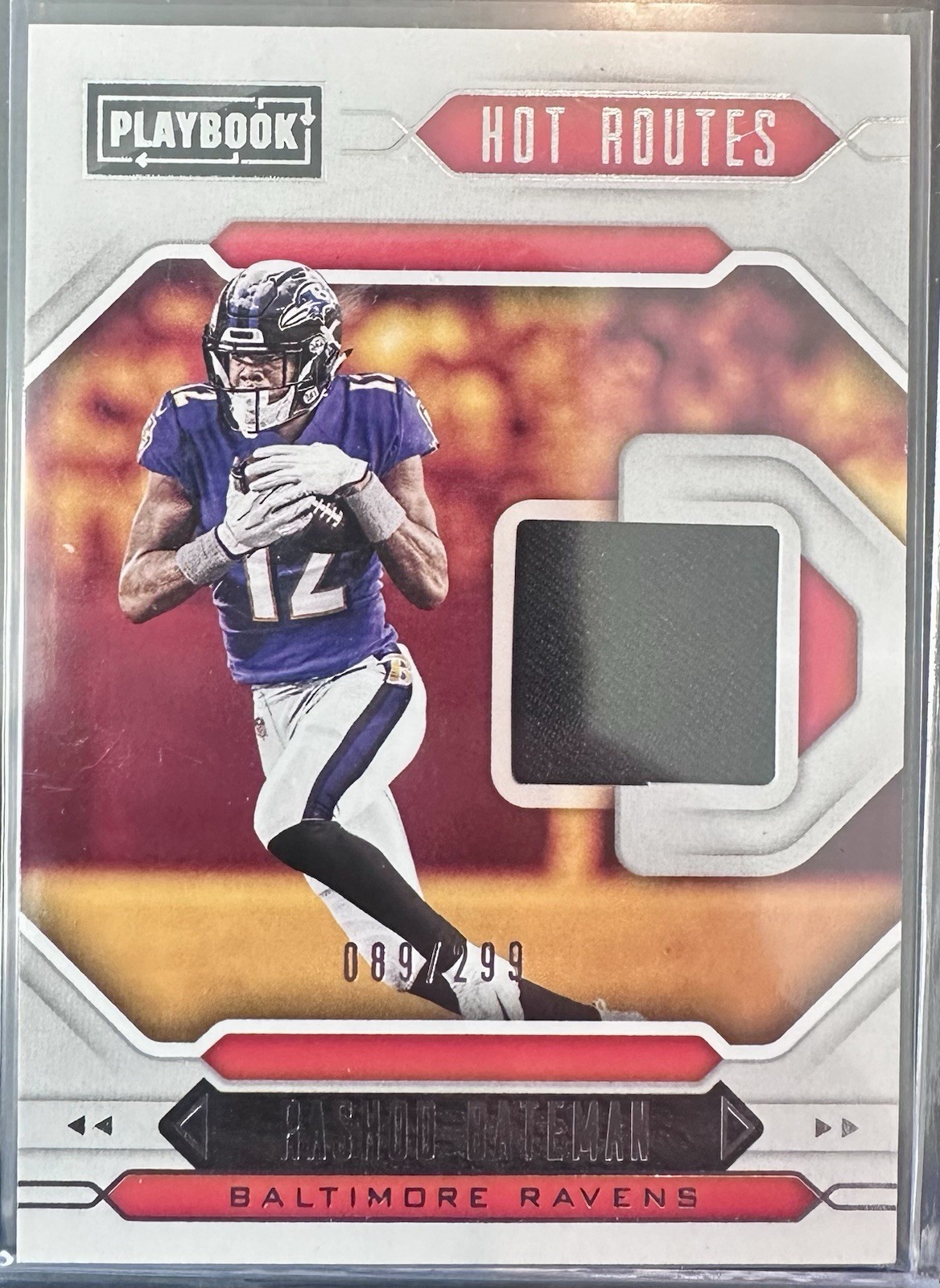 2011 Panini Playbook Hot Routes Rashod Bateman #HR-RB Patch /299 Ravens