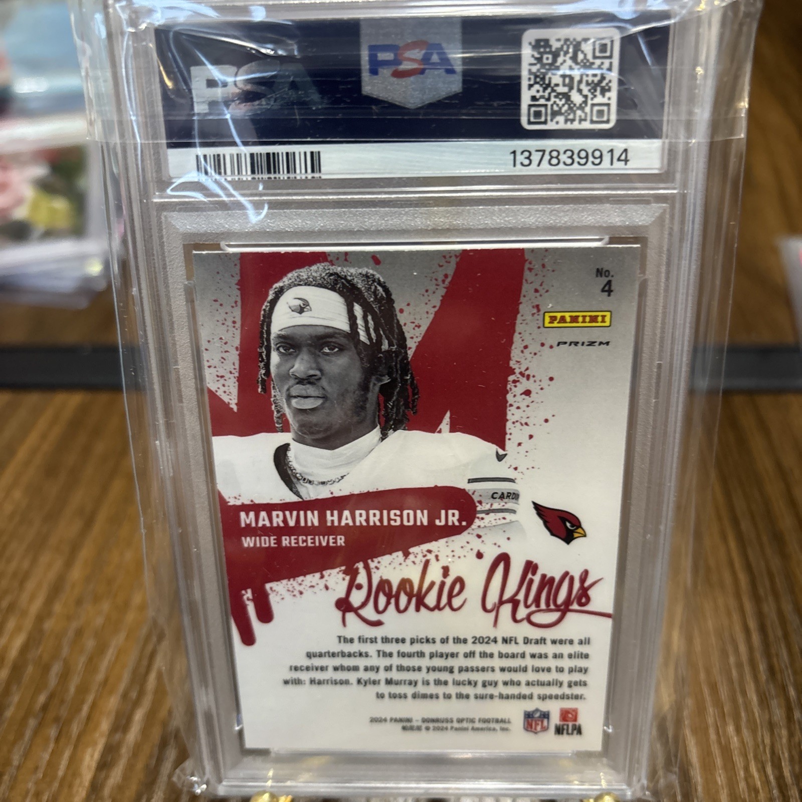 🔥2024 Donruss Optic- Marvin Harrison Jr- Rookie Kings- CASE HIT!!!- PSA 9