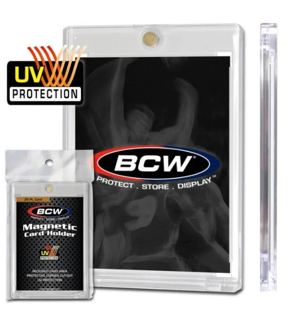 BCW – Magnetic Card Holder 35pt Mag – With UV Protection – 1, 3, 5, 10 Pack Pick
