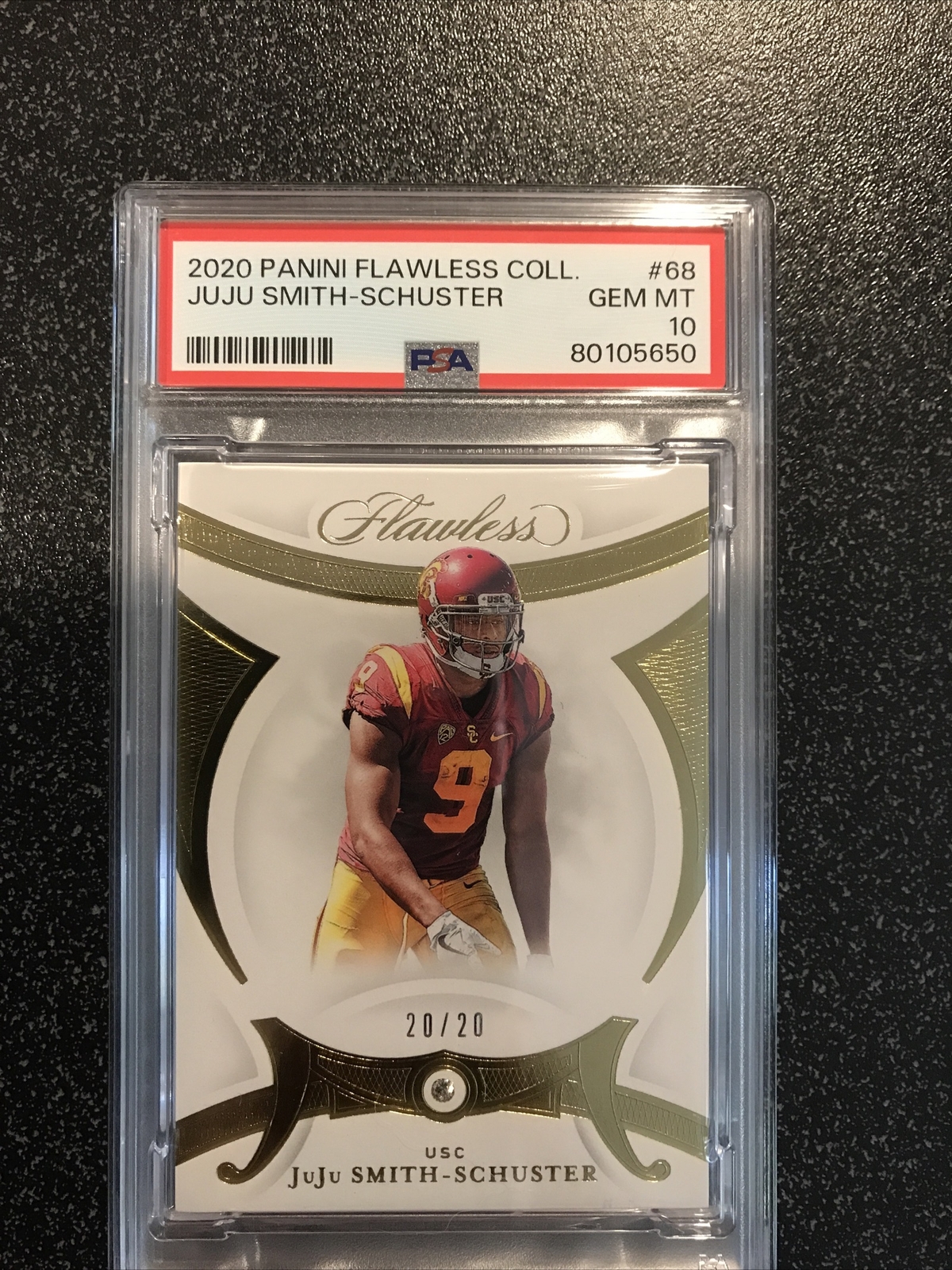 JUJU SMITH-SCHUSTER 2020 Flawless COLLEGE Diamond RC SN#20/20 CARD#68 PSA 10