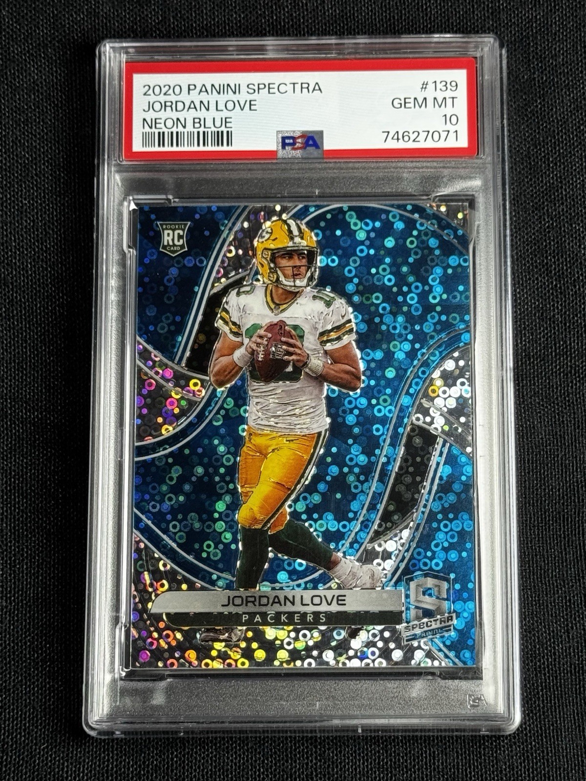 ‼️ONLY 6 EXIST‼️2020 Panini Spectra Jordan Love #139 Neon Blue /60 Packer’s NFL
