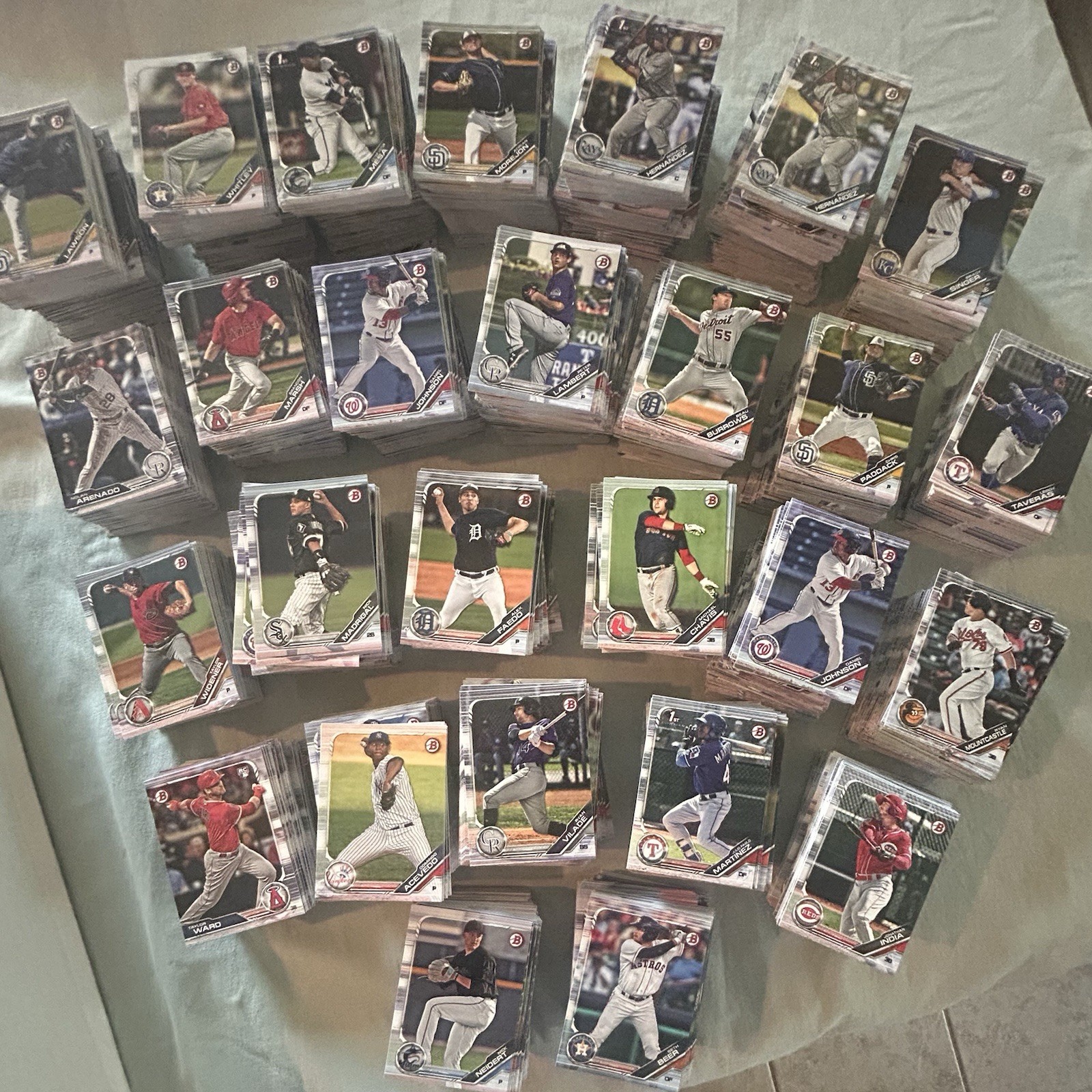 2019 Bowman Paper 3200+ Cards HUGE LOT RCs Prospects HEAVY DUPES