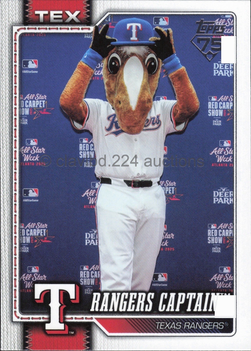 2026 TOPPS CELEBRATION MLB – Rangers Captain – Mascots #M-12 Texas Rangers Horse