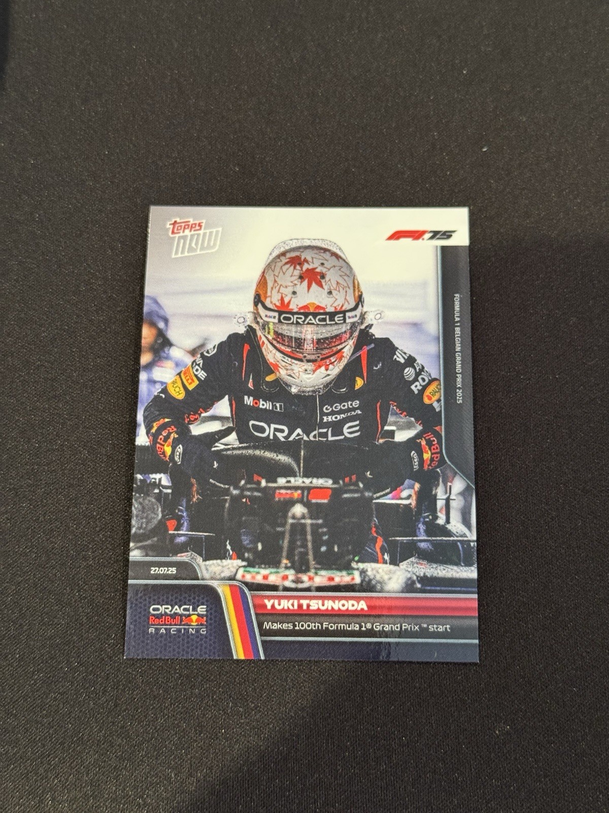Yuki Tsunoda 100th F1 Start 2025 Formula 1 Topps NOW Card 53 In Hand