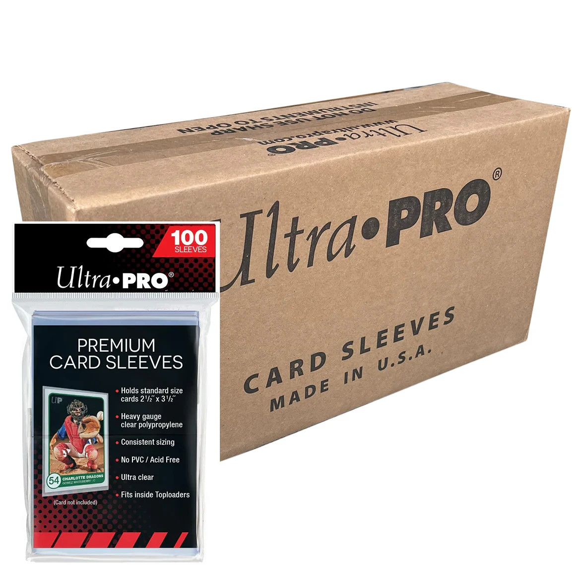 Ultra Pro PREMIUM Soft Card Penny Sleeves MASTER CASE (10,000) Sleeves 100 Packs