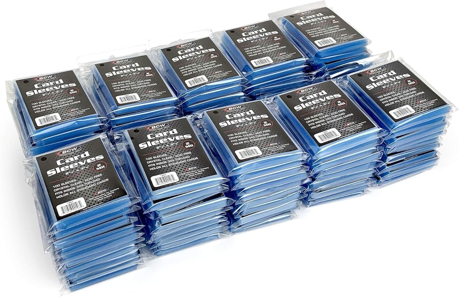 Durable Crystal Clear Protectors for Trading Cards – 100 Sleeves, 10,000 Count