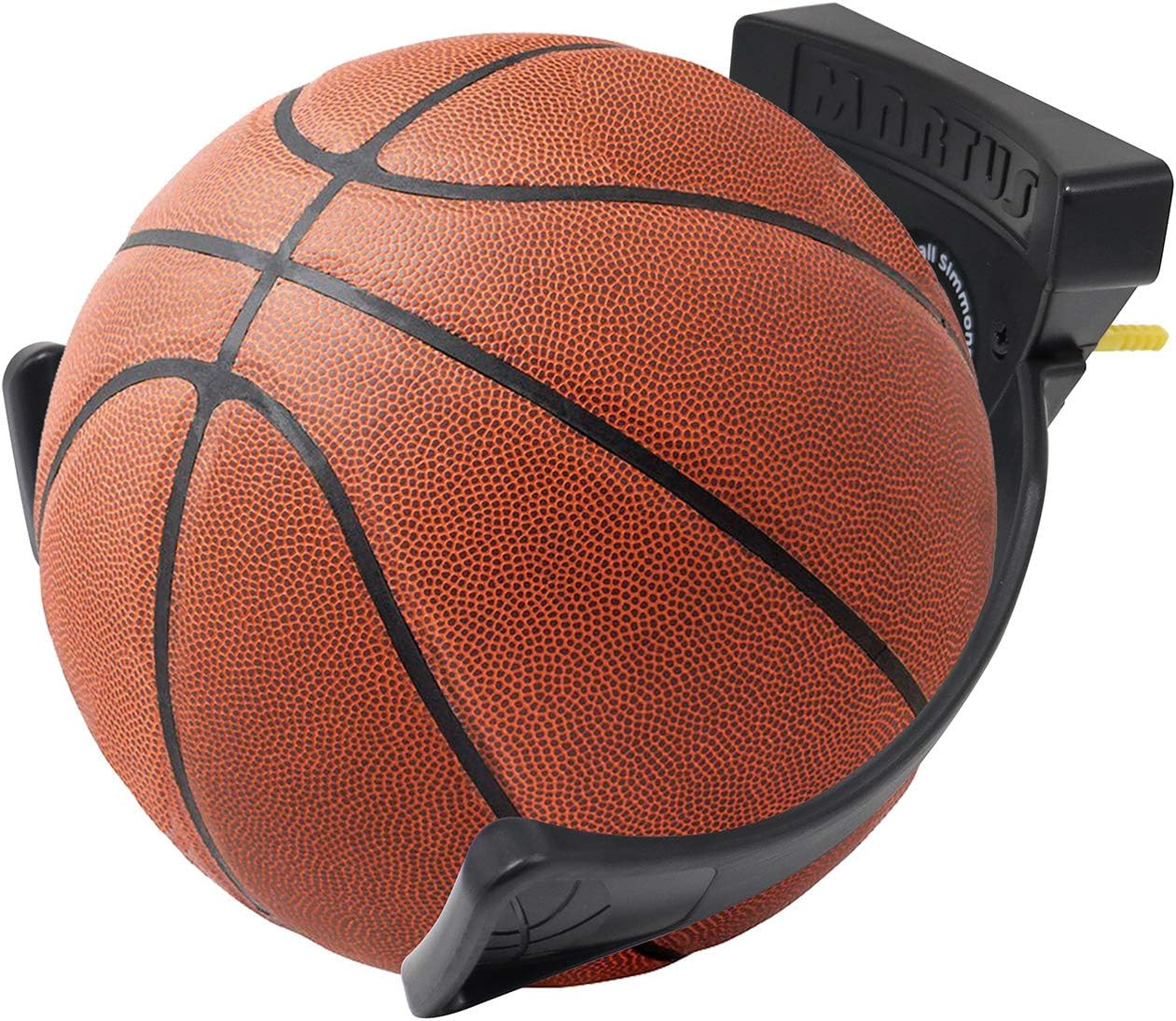Wall-Mounted Sports Ball Display Shelf with Self-Sticking Claw Racks