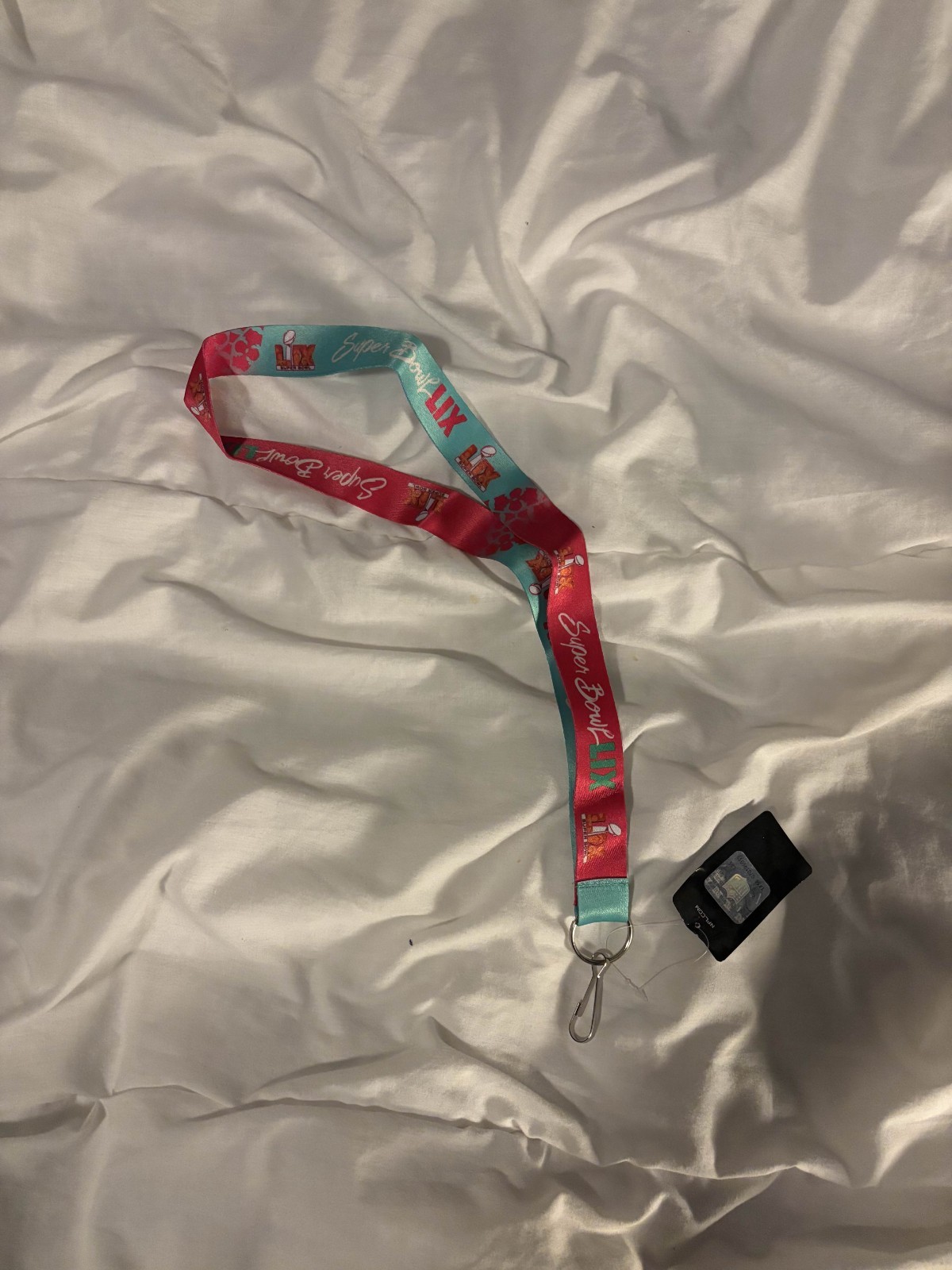 NFL Super Bowl LIX Ticket Holder, Lanyard, & Pin.