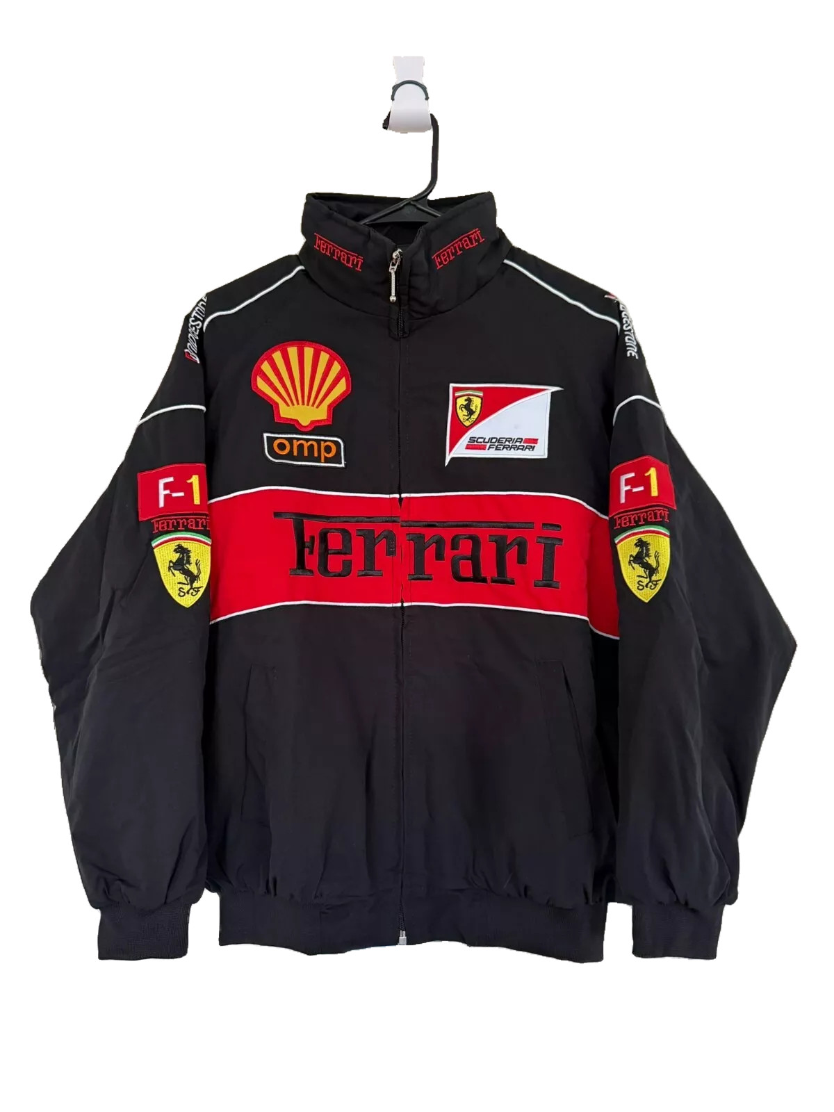 Vintage F1 Jacket | Embroidered Ferrari Patches – Unisex Racing Jacket