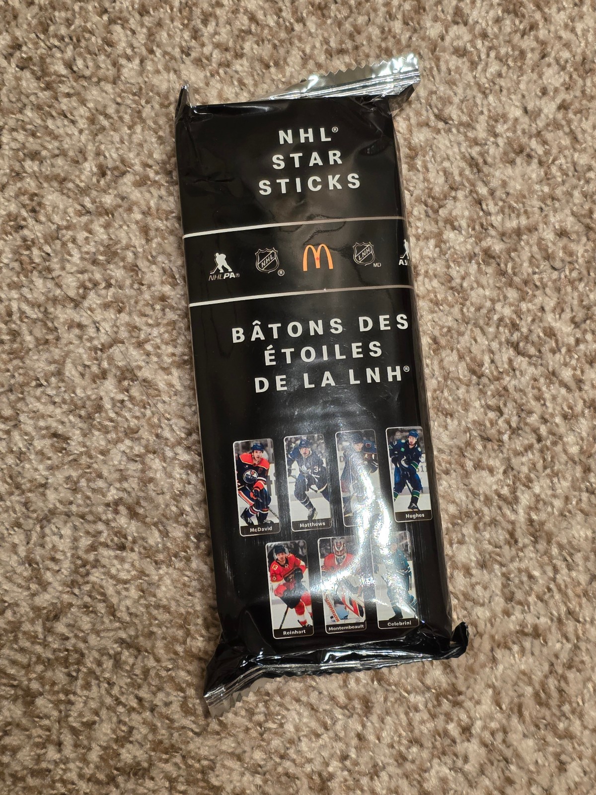 NHL McDonalds Star Sticks Canada 2026 Mckar Hughes Celebrini Mcdavid