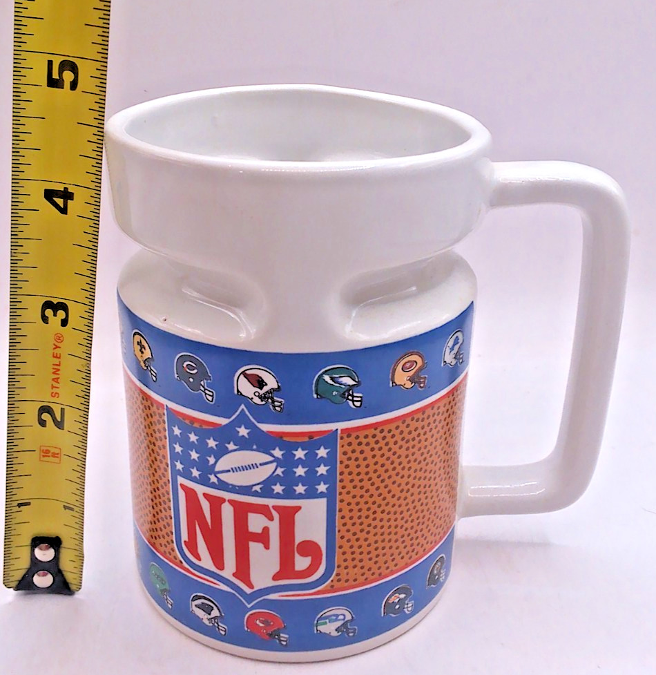 Vintage Official NFL Ceramic Football Helmets Graphic Coffee Mug, 8 Ounces