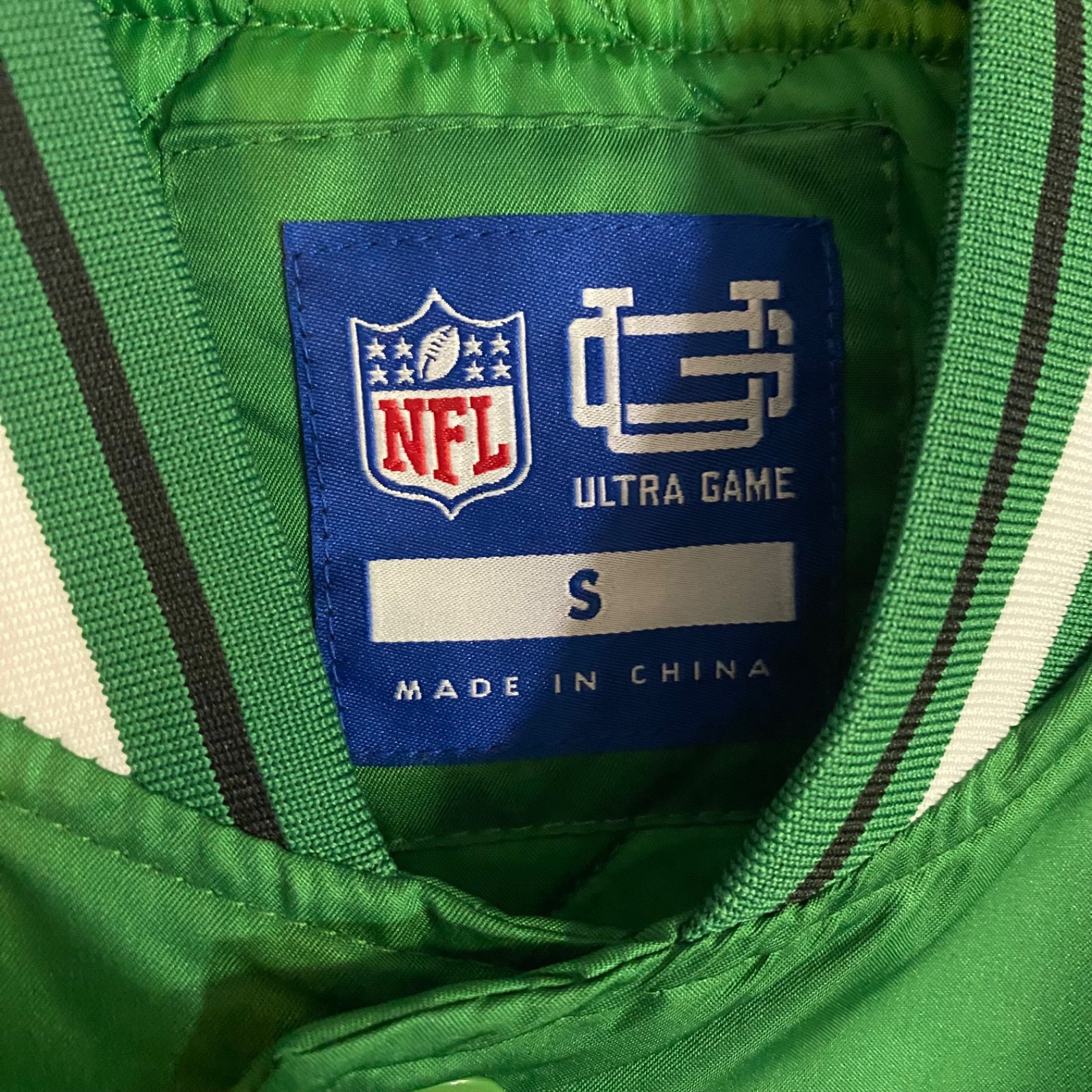 NFL Philadelphia Eagles Retro Logo Kelly Green Snap Bomber Varsity Jacket $135