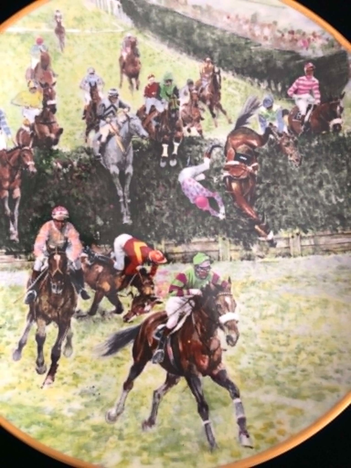 Royal Albert Bone China Commemorative Horseracing Plate The Grand National 1982
