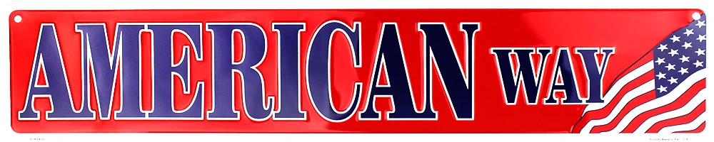 American Way Street USA Aluminum Wall Man Cave Sign