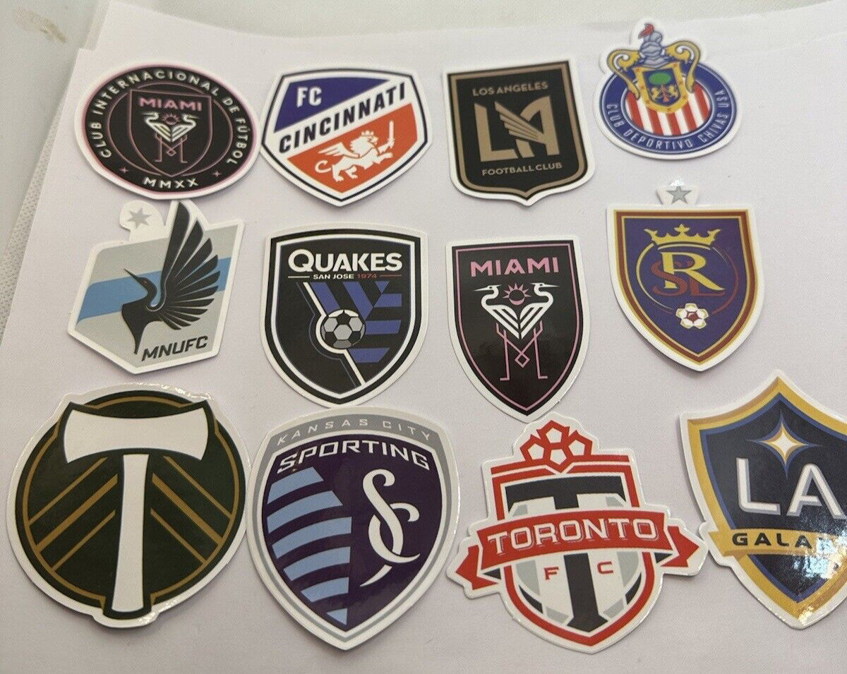 Major League Soccer MLS Stickers, Sets of two, Vinyl, Waterproof Decals