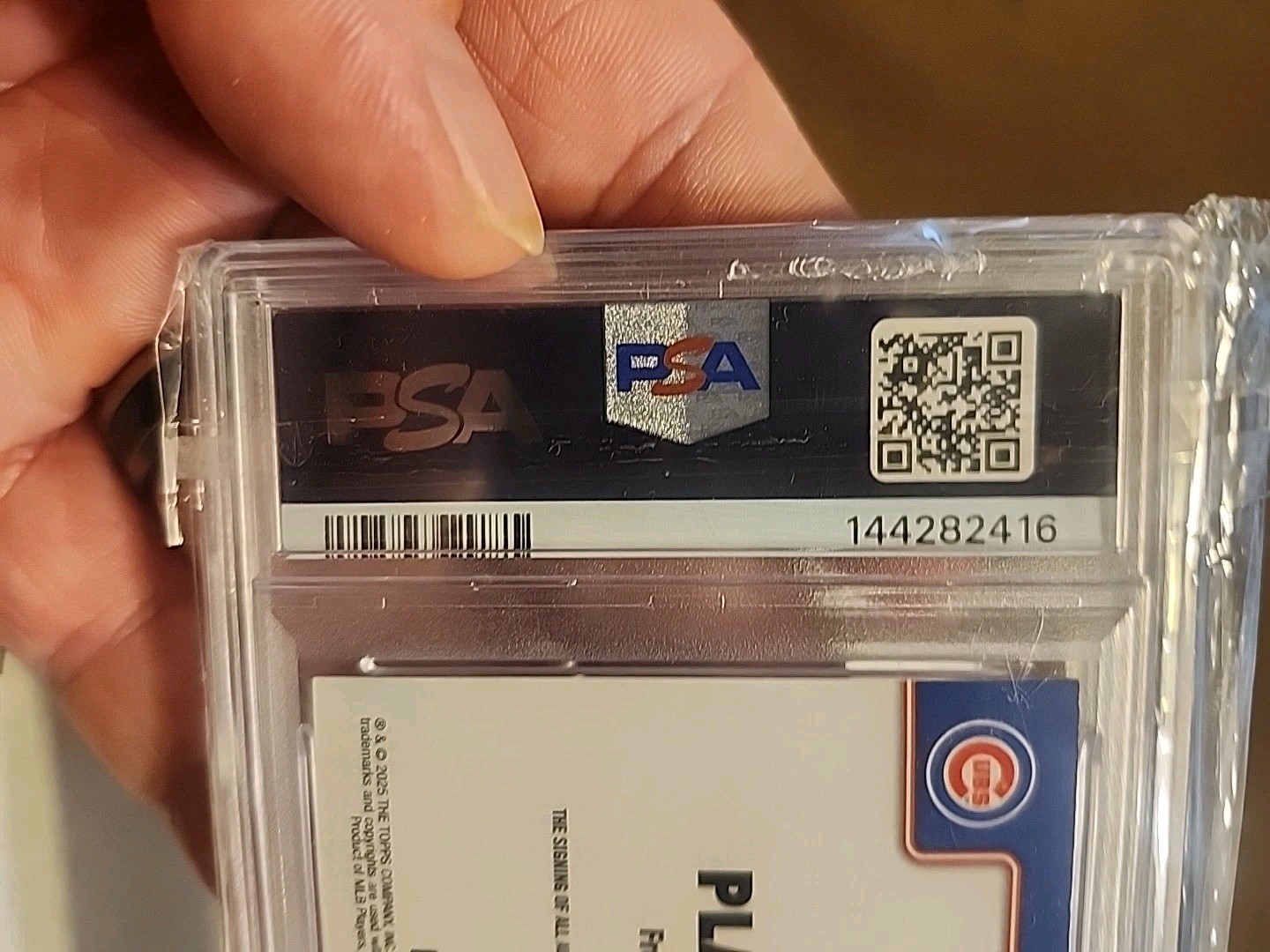 2025 Topps Holiday Mega Pete Crow Armstrong Player Auto Red Glitter SP 8/10 !