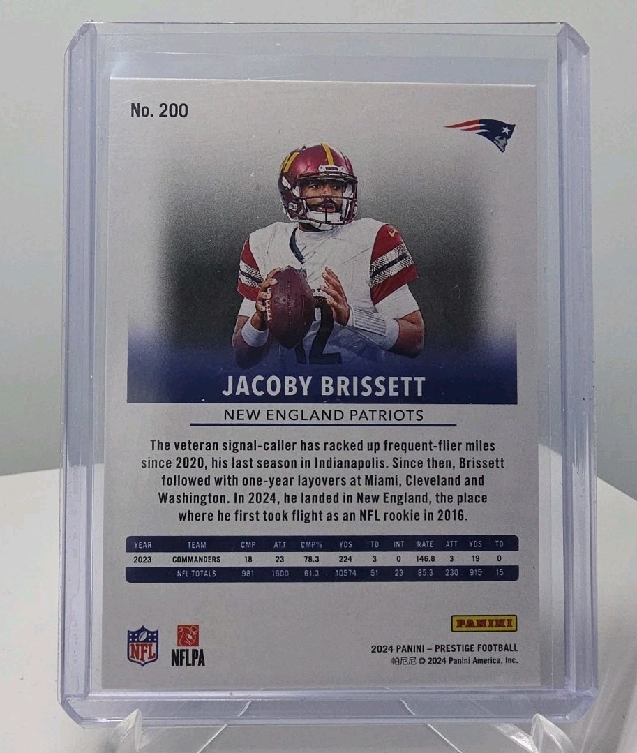 2024 Prestige Jacoby Brissett #200 Xtra Points Hyper New England Patriots QB NFL