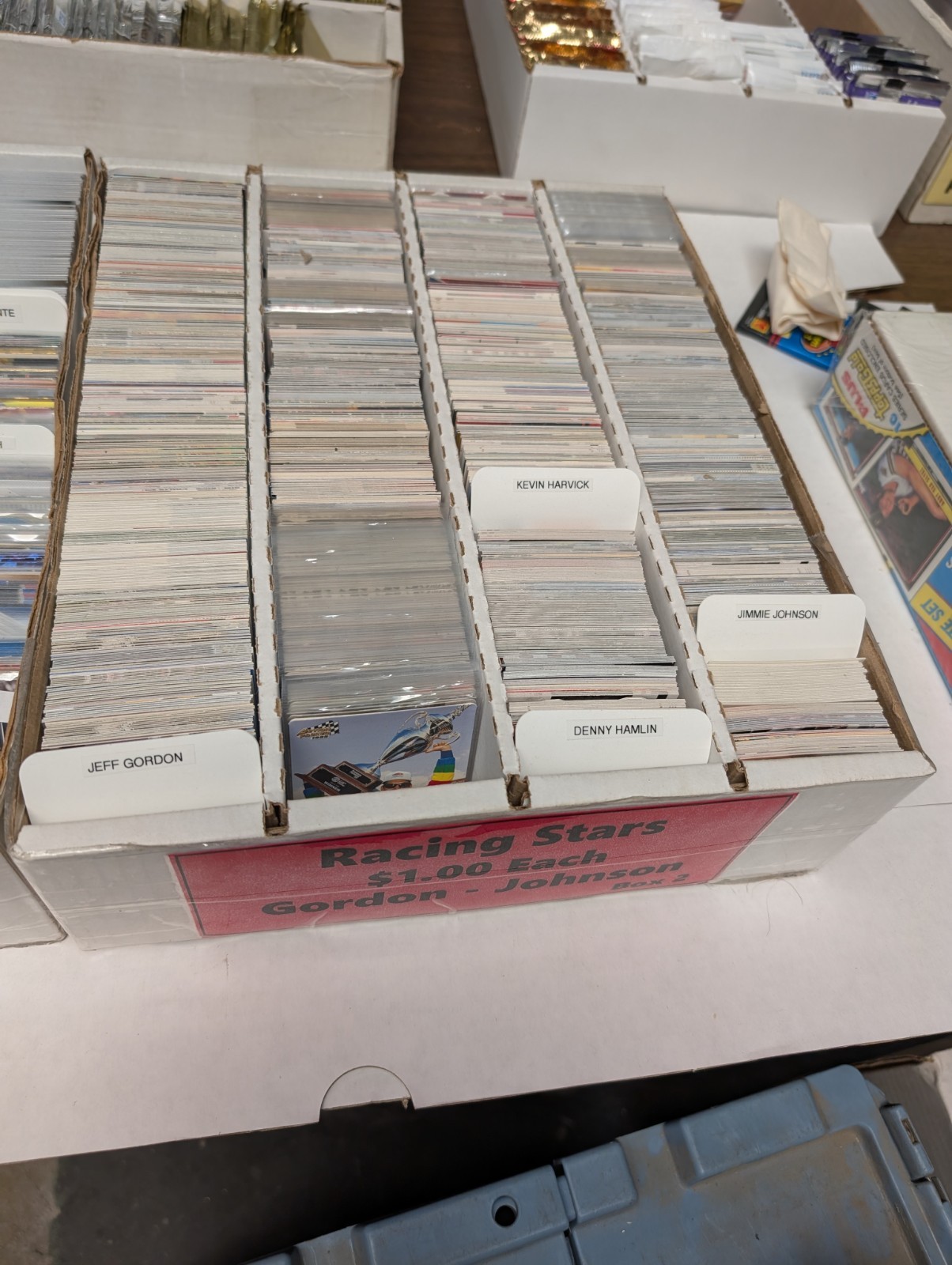 2 Boxes 3200 NASCAR Racing greats Earnhardt ,Gordon Harvick ++ dealerlot