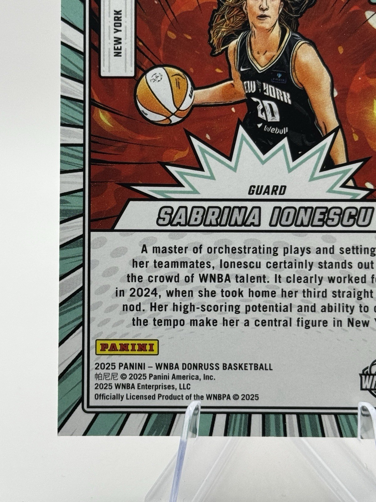 💎 2025 WNBA Panini Donruss – Sabrina Ionescu #7 Net Marvels – NY Liberty