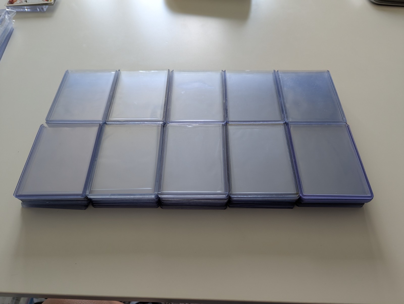 100 Count Lot 55pt Top Loaders Card Protection & Storage Display Clear Plastic